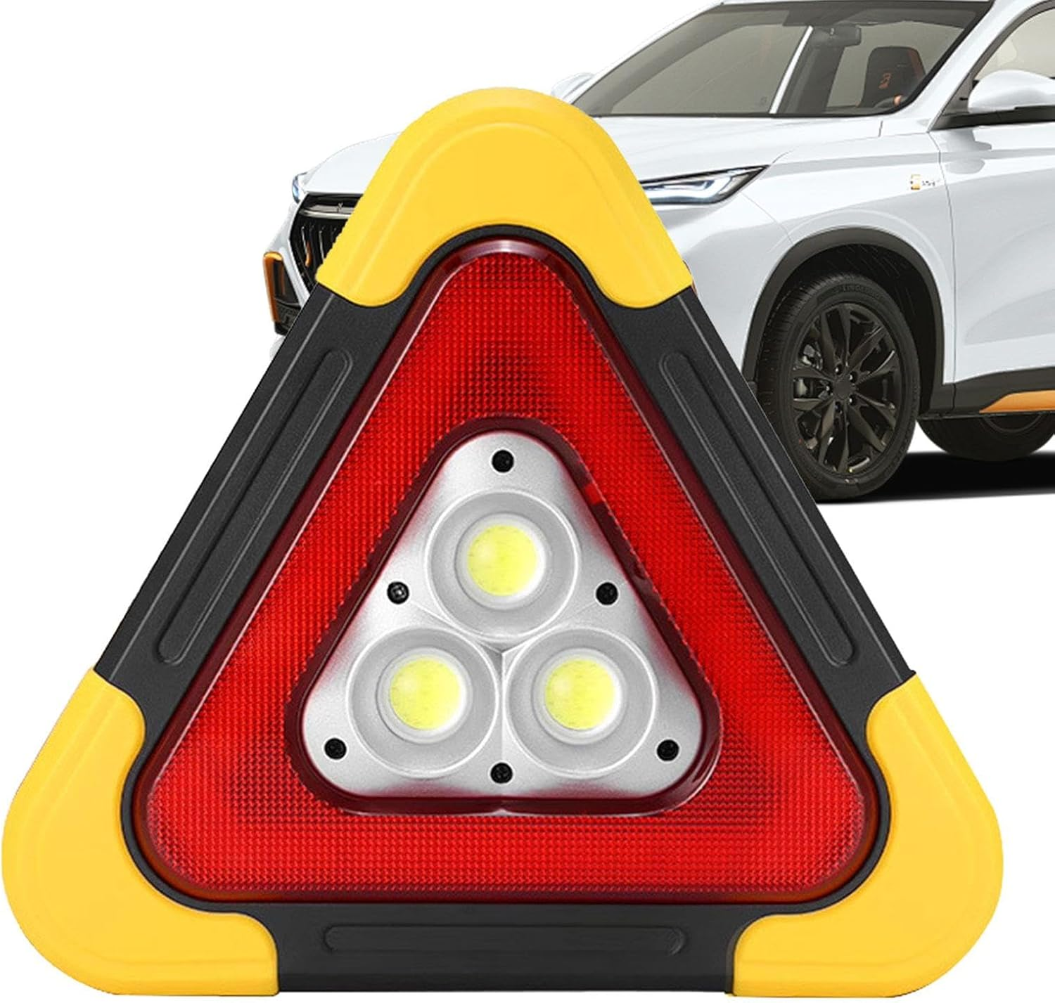 Triangular LED Lights for Car, Roadside Triangular Warning Light | Truck Triangles for Vehicle Breakdowns | Triangle Warning Light image number 6