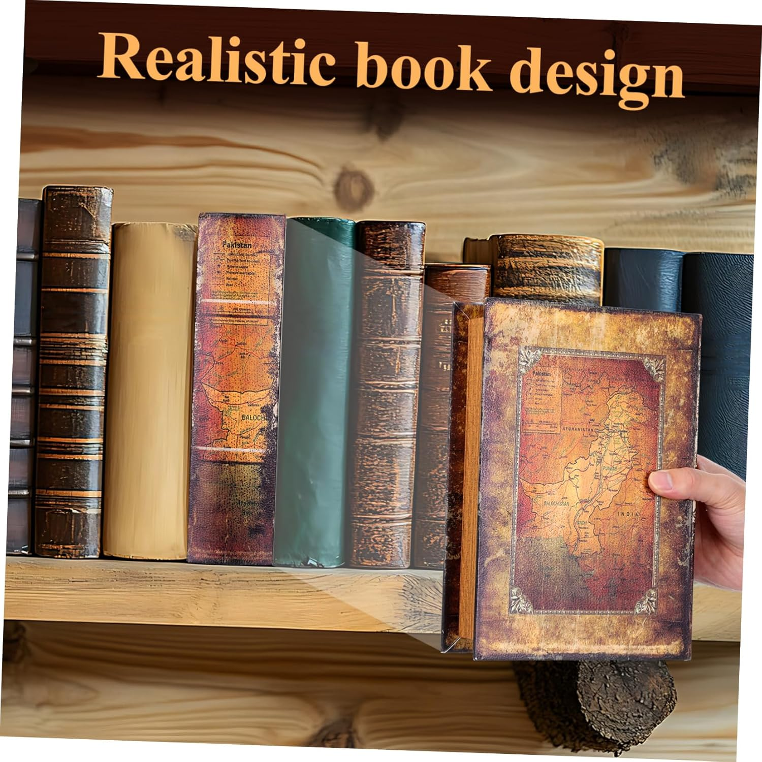 Ipetboom Vintage Book Shaped Box Bible Storage Organizer European Style Fake Book Decor Jewelry Keepsake Home Office Shelf Prop image number 4