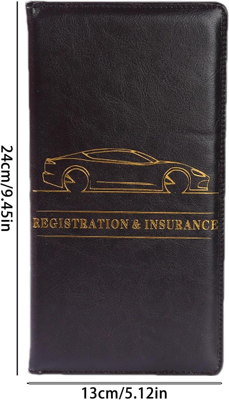 Gacqpli Car Document Bag, Wallet for Driving Licence - Car Insurance PU Wallet, Car Interior Accessories Document Folder for Documents, Cards, Driving Licence image number 6