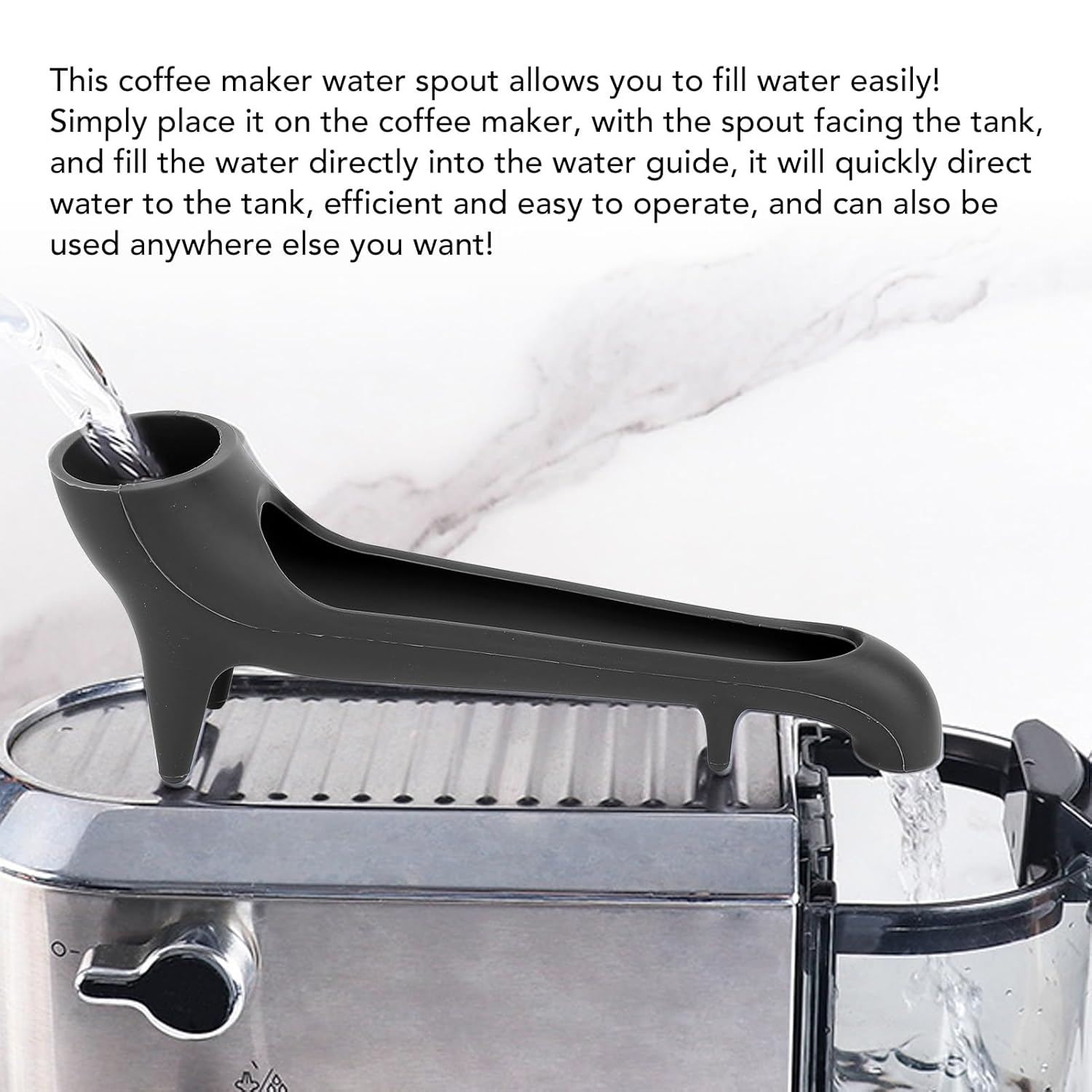 Coffee Maker Water Spout Espresso Machine Water Tank Funnel Food Grade Silicone Quick Access Funnel for Coffee Machines Accessories Australia image number 1