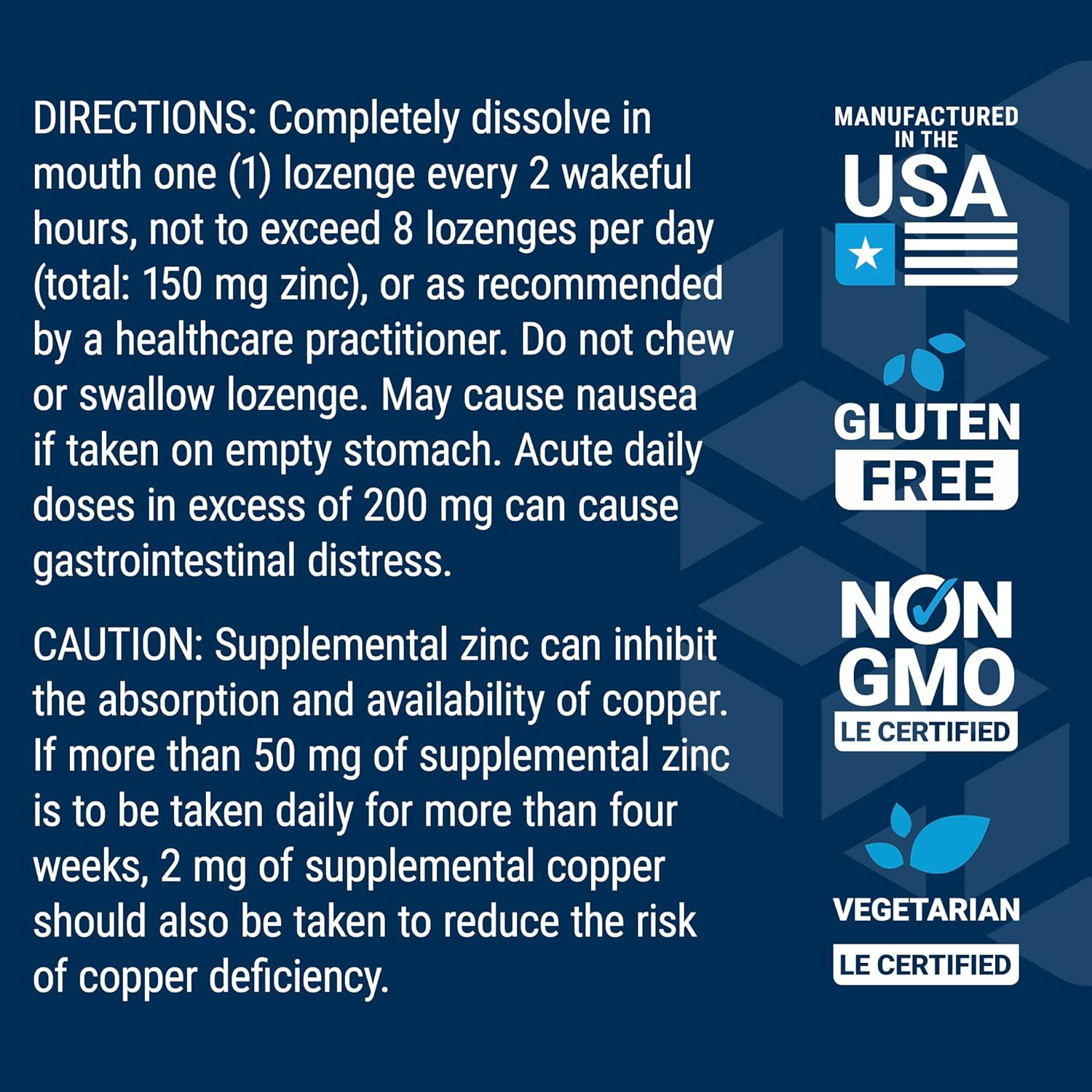 Life Extension Enhanced Zinc Lozenges, 30 Vegetarian Lozenges image number 5