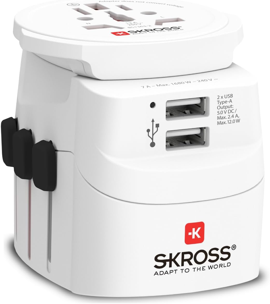 SKROSS Country Plug Pro Light USB World 2 X a White image number 4