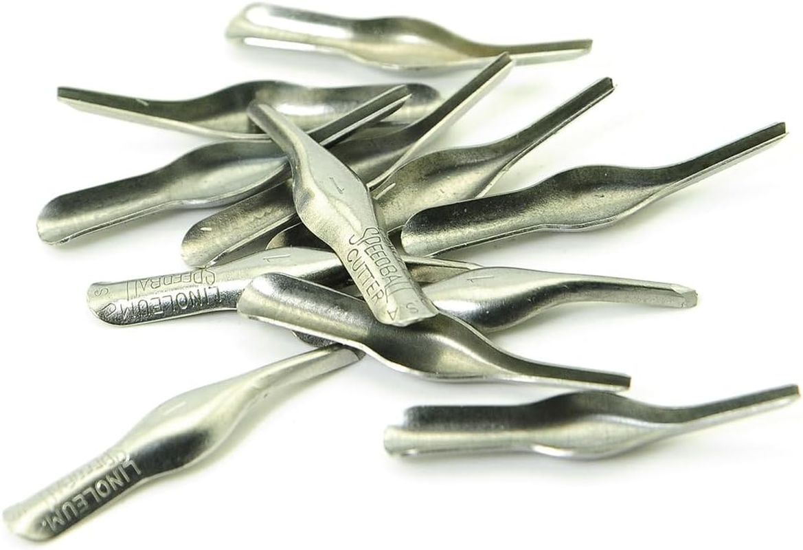 Speedball Shaped Cutter V Shape No. 1, Superior Materials, Ideal for Detailed Outlines and Intricate Curves in Various Mediums, for Wood Carving and Linoleum Printing image number 1