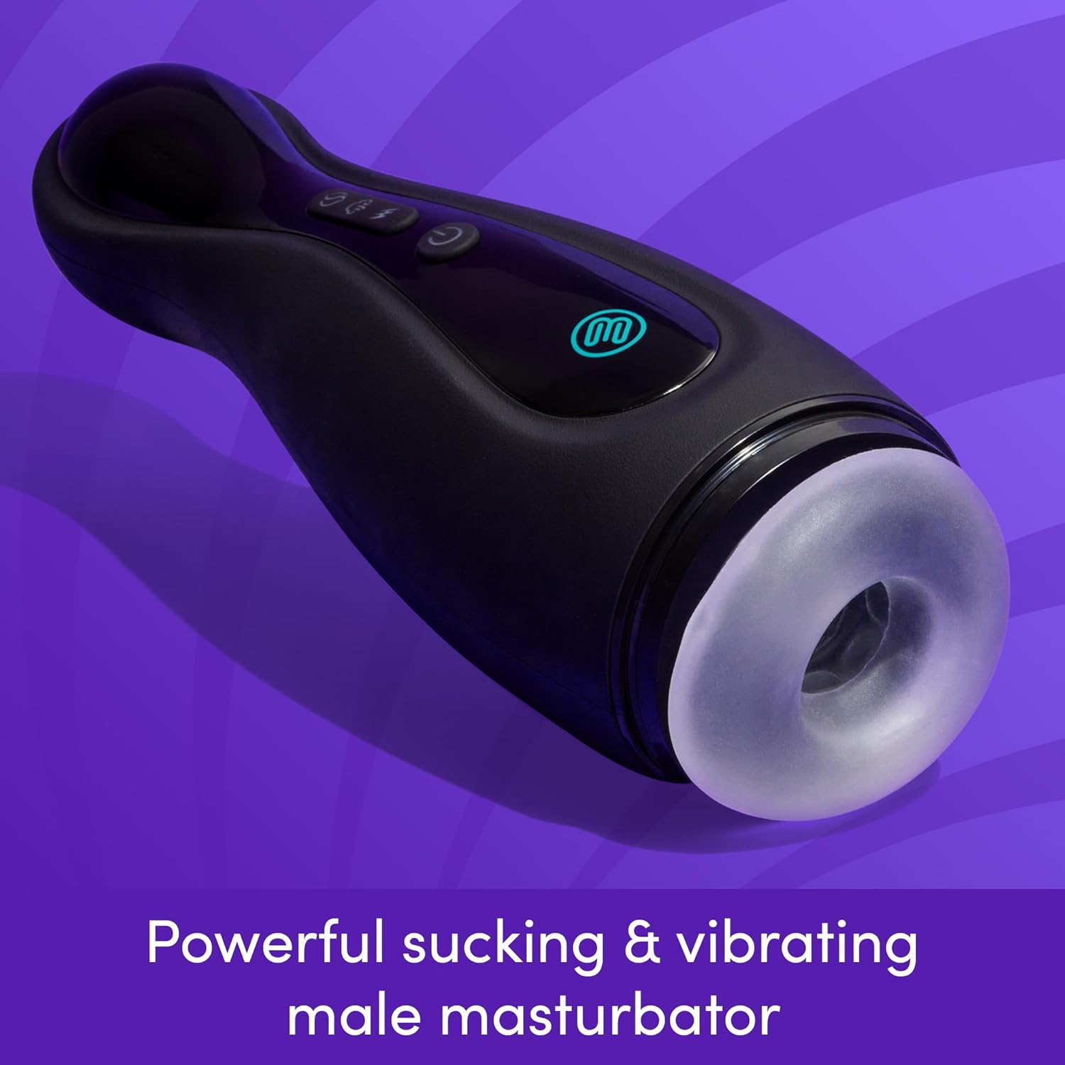 Lovehoney Blowmotion Sucking & Vibrating Male Masturbator - 4 Inch Soft Textured Canal Male Sex Toy - 3 Suction Modes, 2 Speeds & 4 Vibration Patterns - Rechargeable Adult Sex Toy for Men - Black image number 3