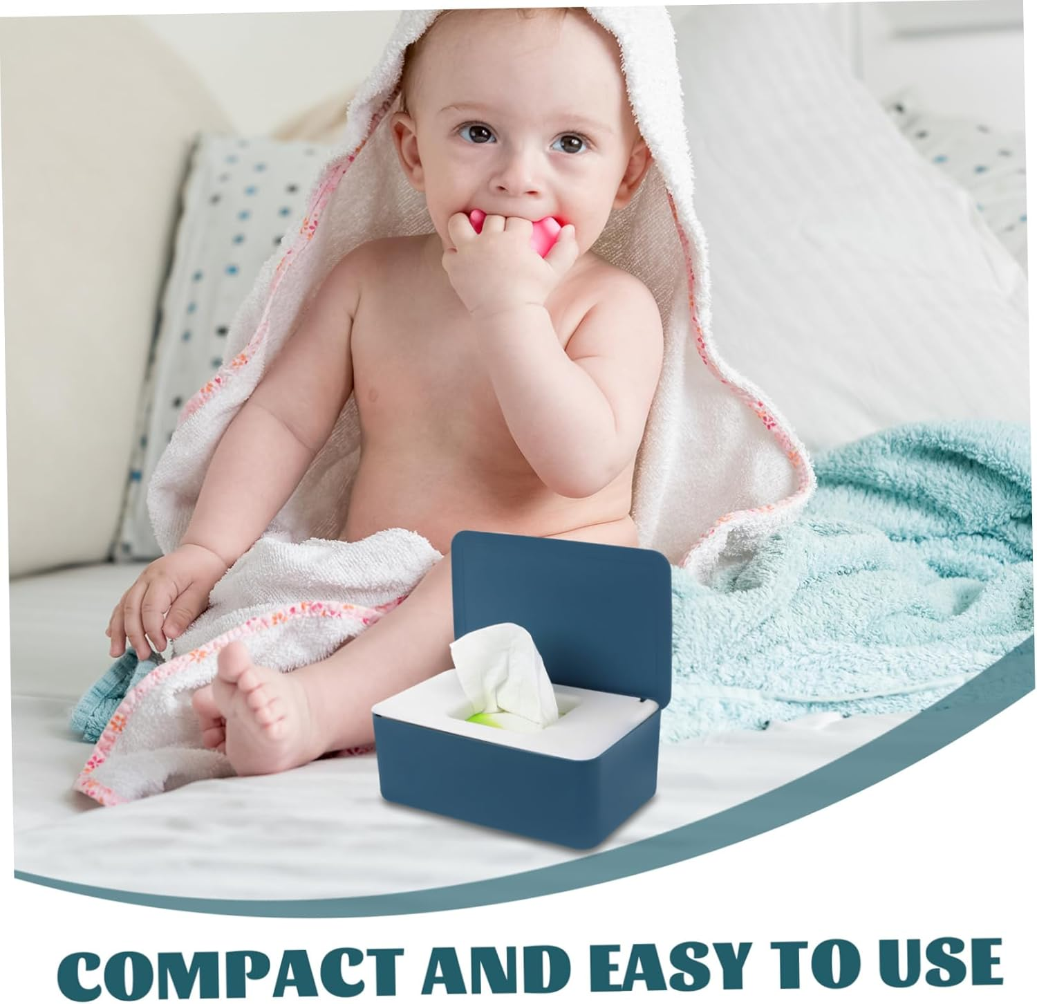 VICASKY Portable Wipes Dispenser Box Wipes Holder Storage Case Travel Tissue Organizer image number 2