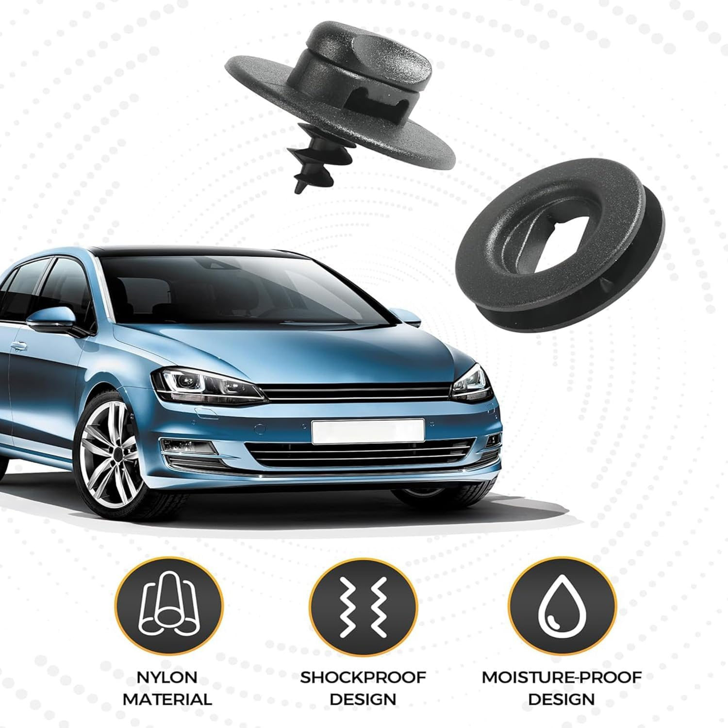 Wzenclave 4 Sets Car Floor Mat Retainer Clip Kit Automotive Carpet Clips Holder Clamps Car Floor Carpet Fixator Rotating Button Foot Pad anti Slip Buckle Compatible with Volkswagen and Skoda image number 6