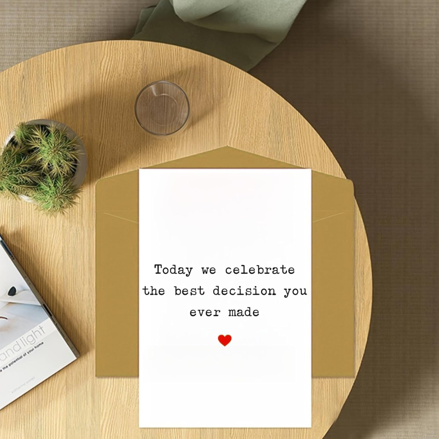 Krysdesigns Funny & Romantic Anniversary Card Engagement Wedding Card - Today We Celebrate the Best Decision You Ever Made - Best Decision You Made, 5X7 Inches image number 6