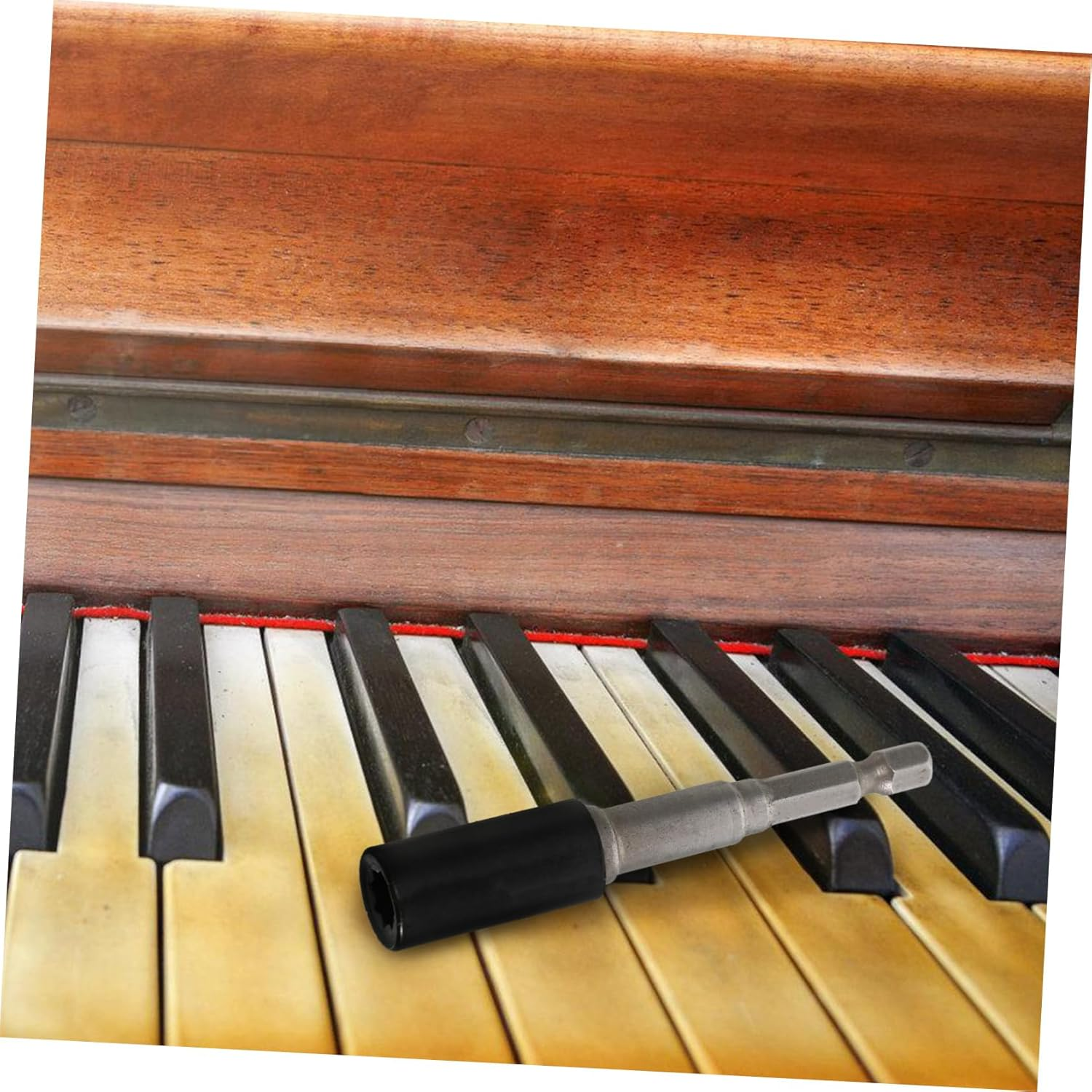 Professional Piano Tuning Wrench Set Black Octagonal Socket and Electric Drill Bit, Portable Piano Tuning Pin Tool for Music Instrument Maintenance and Adjustment image number 2