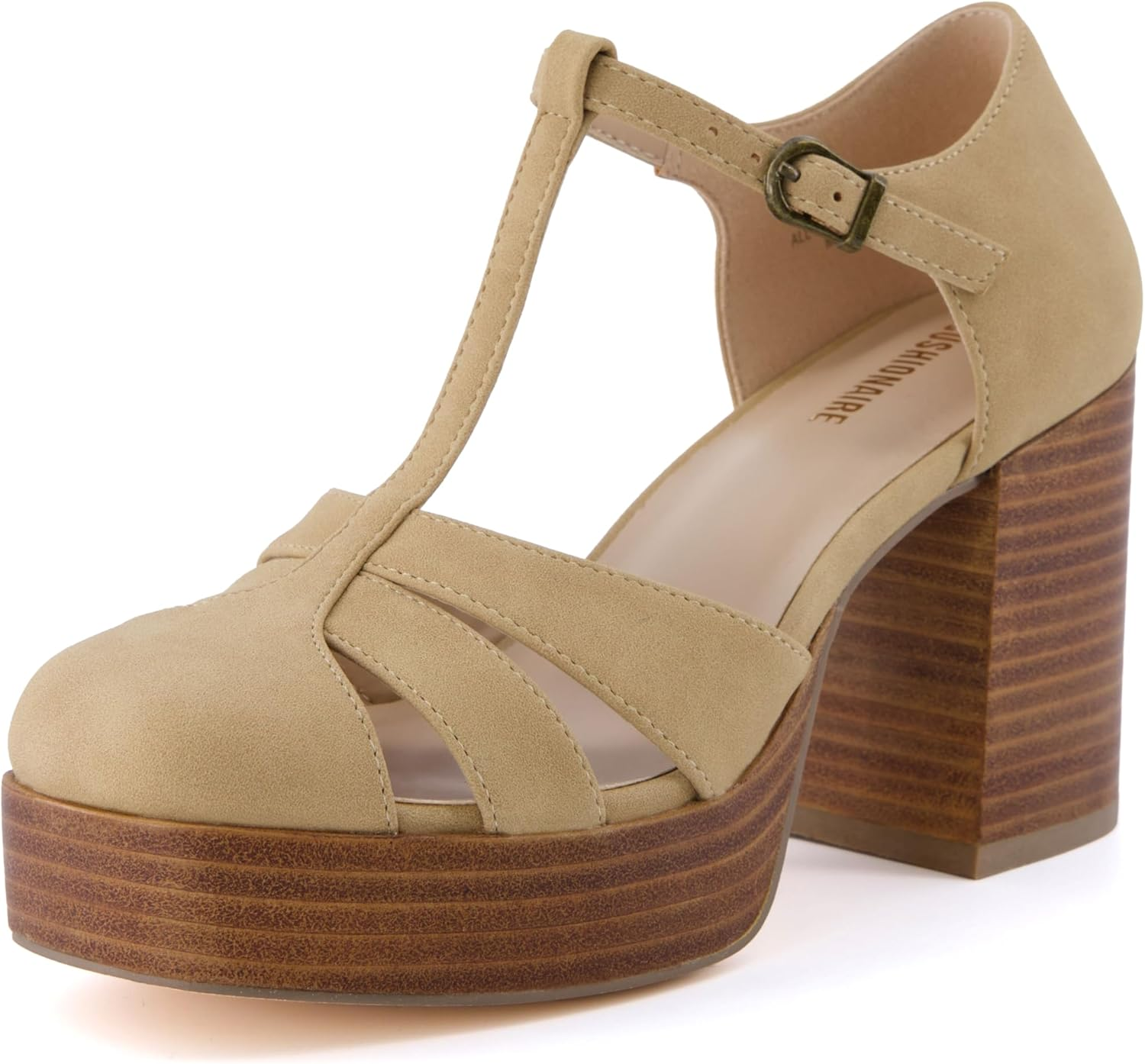 CUSHIONAIRE Women'S Tizzy Mary Jane Platform Heels +Memory Foam, Wide Widths Available