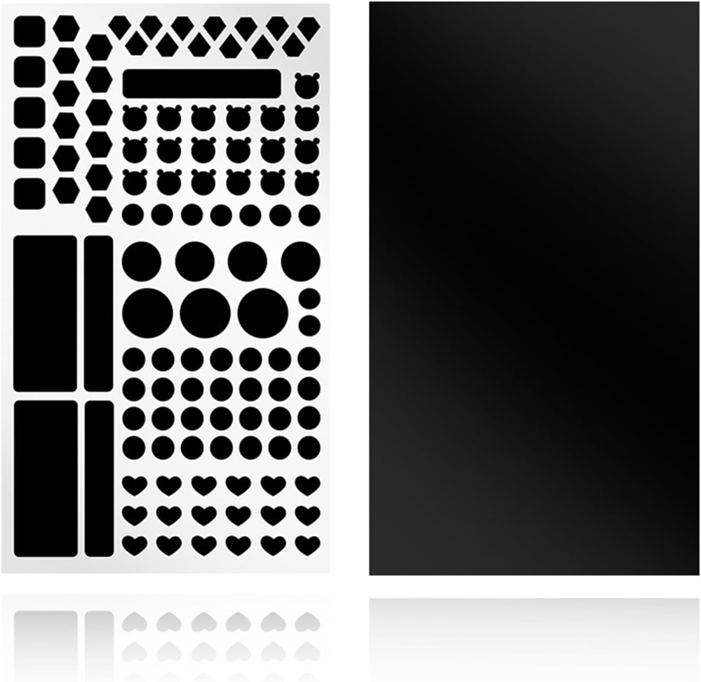 LED Light Blocking Stickers, Multiple Shapes Dimming Stickers for Creating a Comfortable Sleeping, LED Filters Dimming Sheets for Routers, Bedroom Fans, Air Conditioners [2 Sheets] image number 2