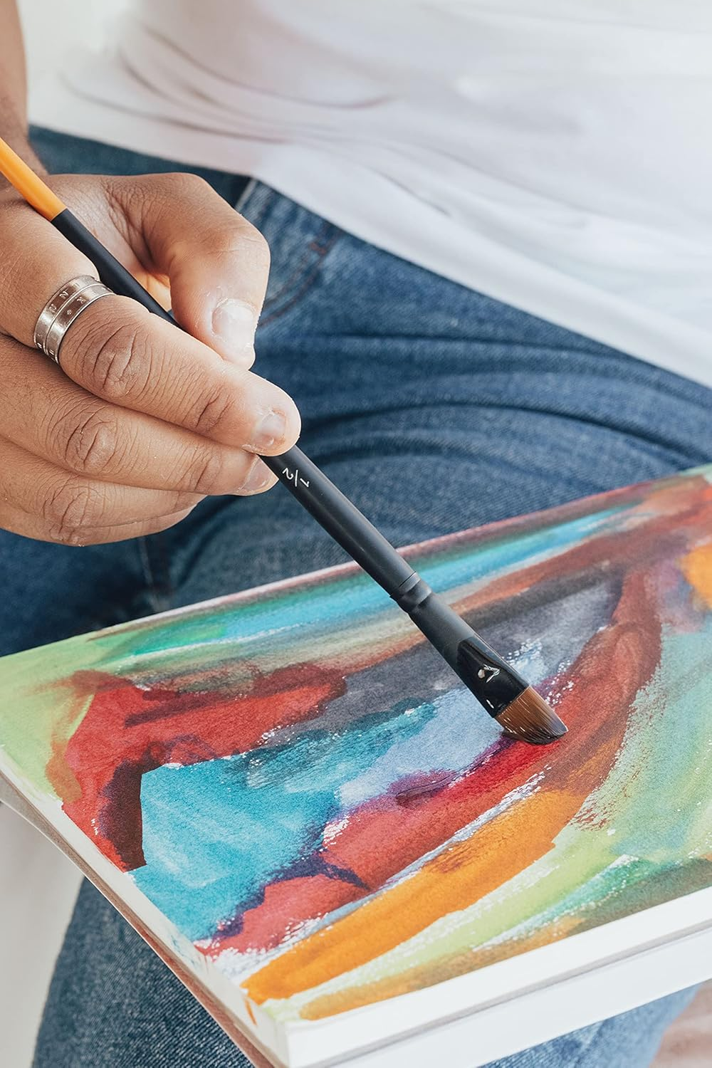 Etchr Lab A4 Hot Press Wood Pulp Watercolour Paper Block - 300 GSM (140 Lb), 16 Sheets | 100% Wood Pulp, Easy to Travel, Archival Quality for Kids and Adults, Beginner and Intermediate Artists image number 1