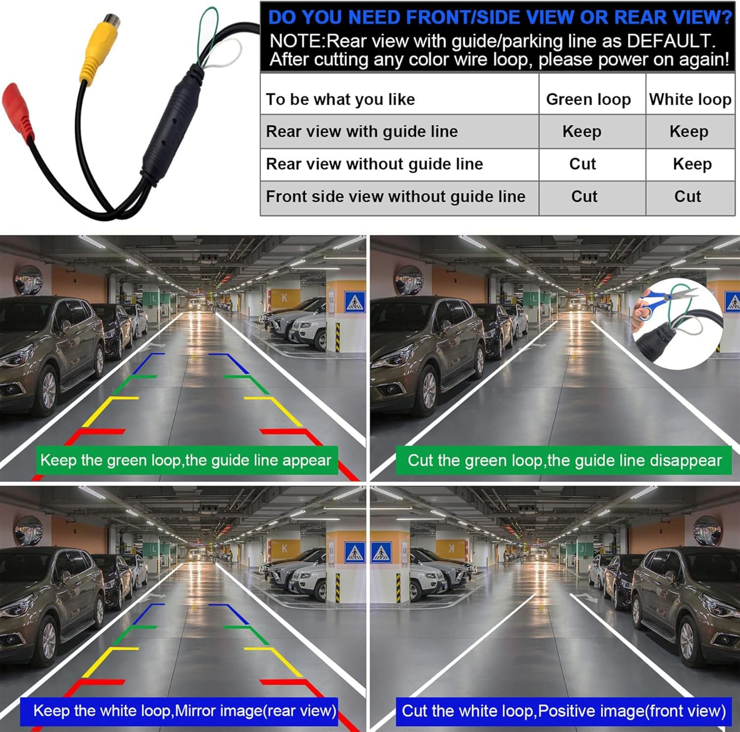 Back up Camera Universal Perfect Backup Camera Rear View Reverse Angle Night Vision Angle Night Vision Car Video 6V - 24V Widely Used for Universal Cars, SUV, Trucks, RV and More image number 2