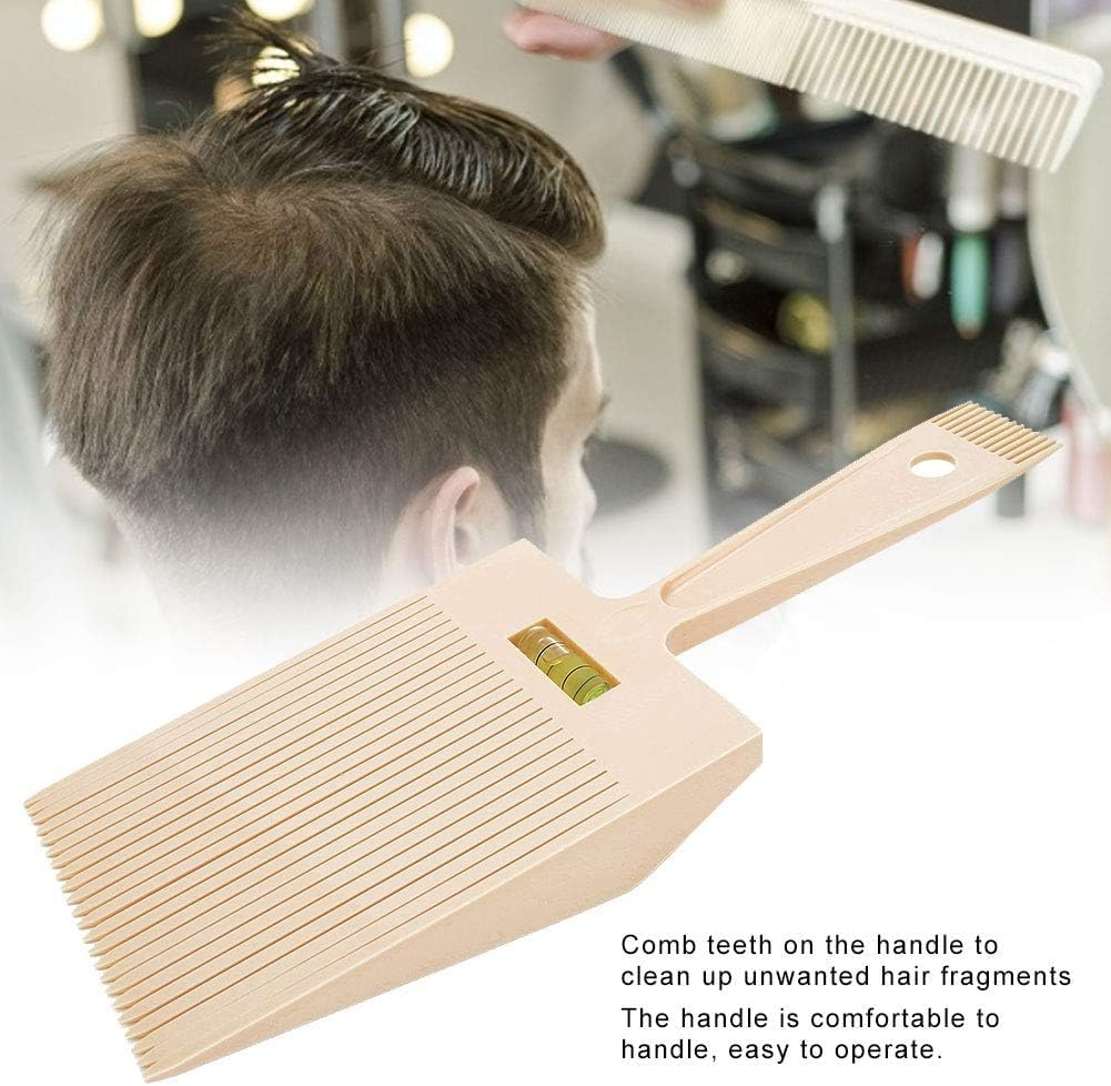 Flat Top Guide Comb, Comb Barber Styling Tool Hairdressing Accessory for Men & Girl Haircut (Beige, One Size) image number 5