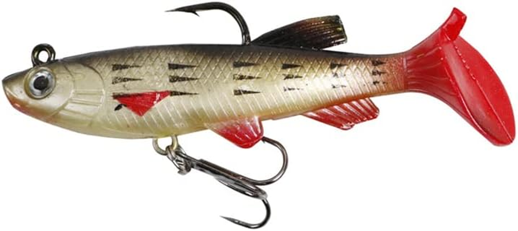 Soft Plastic Lures, 5PCS Paddle Tail Swimbaits Minnow Lures, Soft Fishing Lures, Big Soft Tail Soft Fishing Lure for Sea Bass Pike Trout Perch image number 3