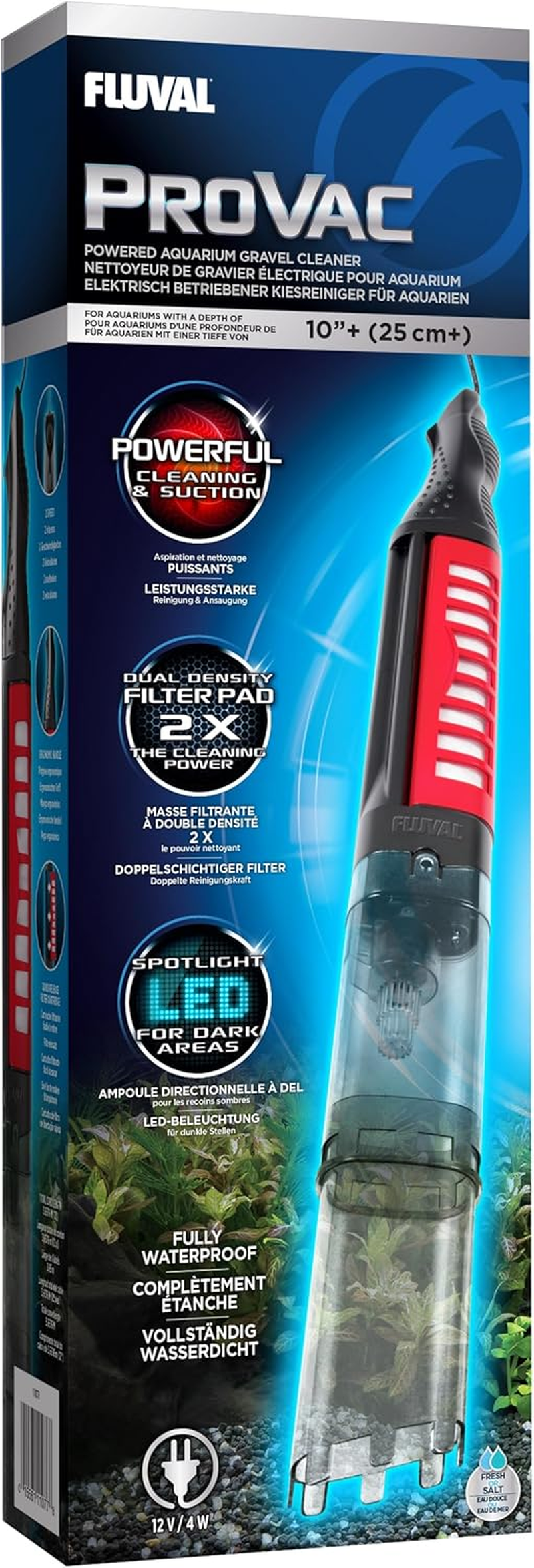 Fluval 11077 Provac Powered Aquarium Gravel Cleaner - Aquarium Gravel Vacuum image number 2