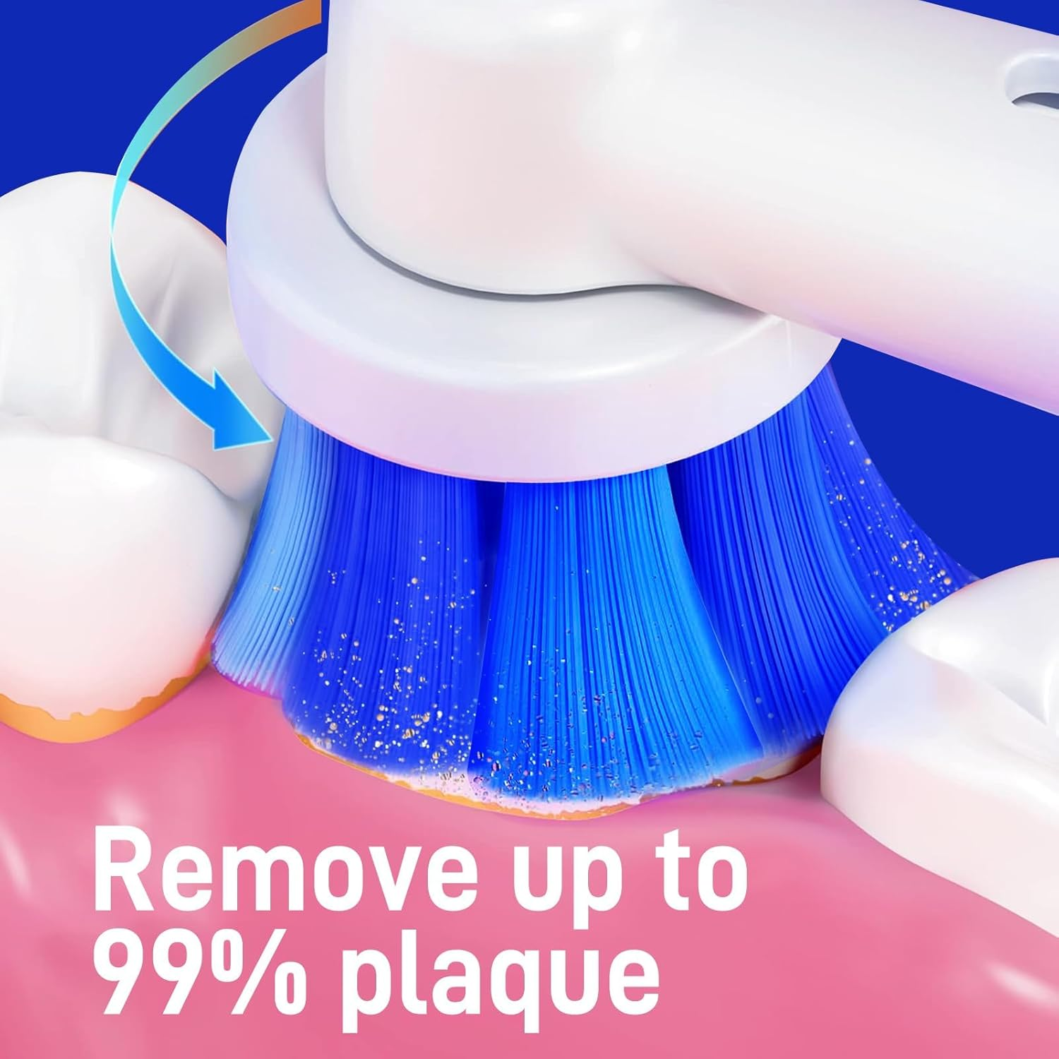 Replacement Toothbrush Heads Compatible with Oral B Braun, Electric Toothbrush Heads for Oral-B 7000/Pro 1000/9600/500/3000/8000, 10 Pack, White(Not Compatible with Io)