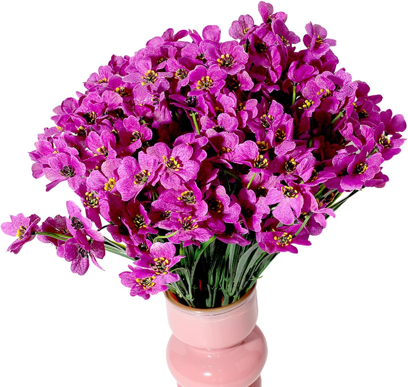 Kyeeadiy Artificial Flowers in Potted 18 Stems Indoor Decoration, Artificial Violets Maintenance Free for Home, Office, Wedding (Pastel Colors)