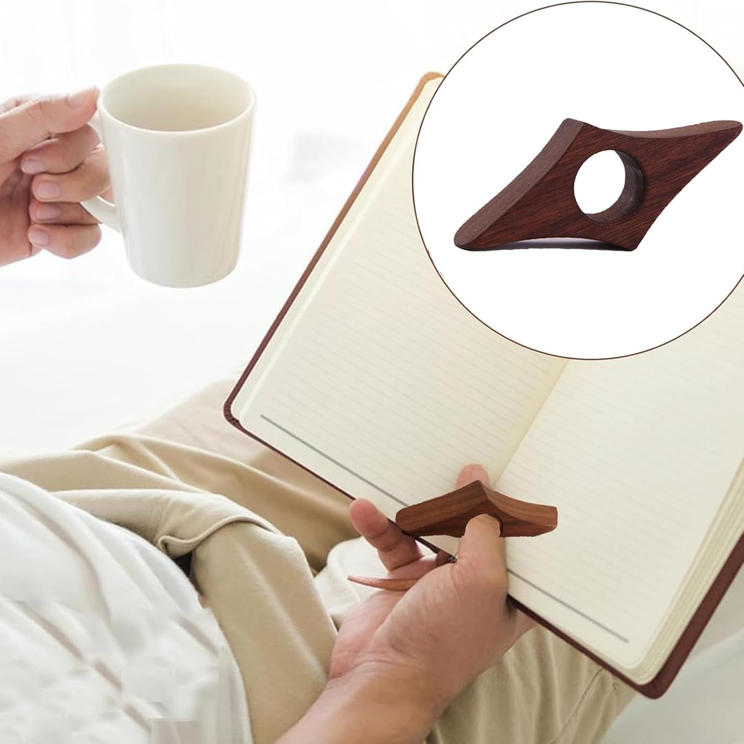 2 Pcs Thumb Book Page Holder,Comfortable Page Holder,Reading Accessories to Read in Bed,Forbook Lovers, Bookworm Gifts, Literary Gifts. image number 4