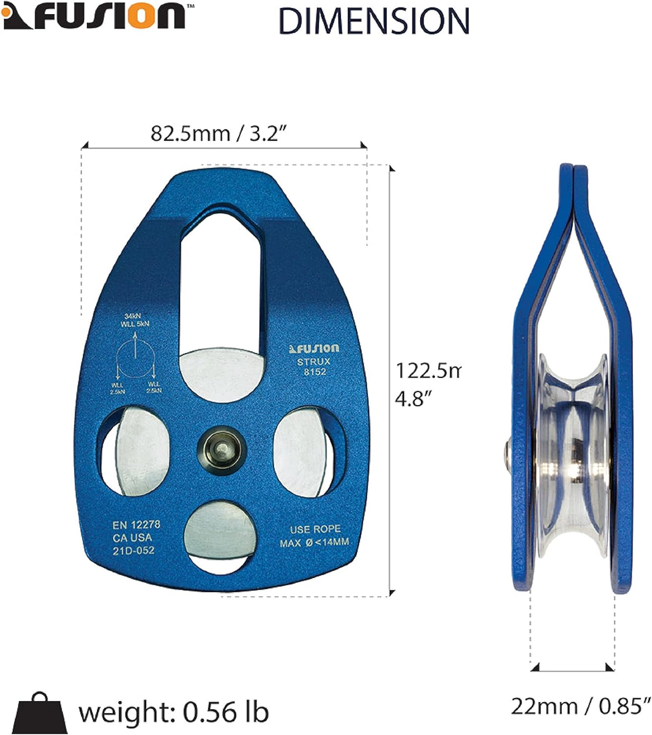 Aluminum Rescue Pulley image number 1