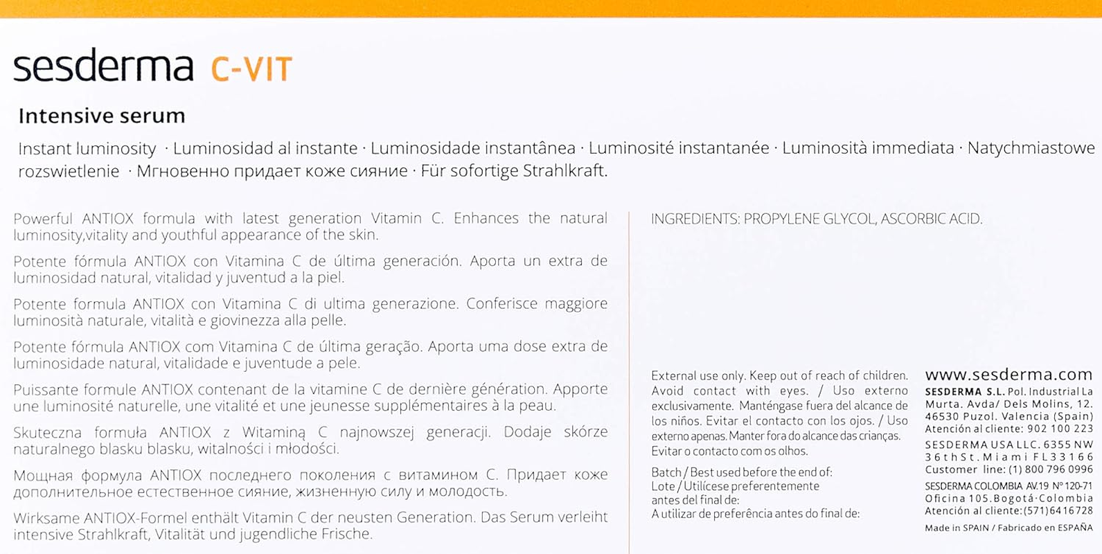 C-VIT Intensive Serum Ampollas 10 X 2 Ml