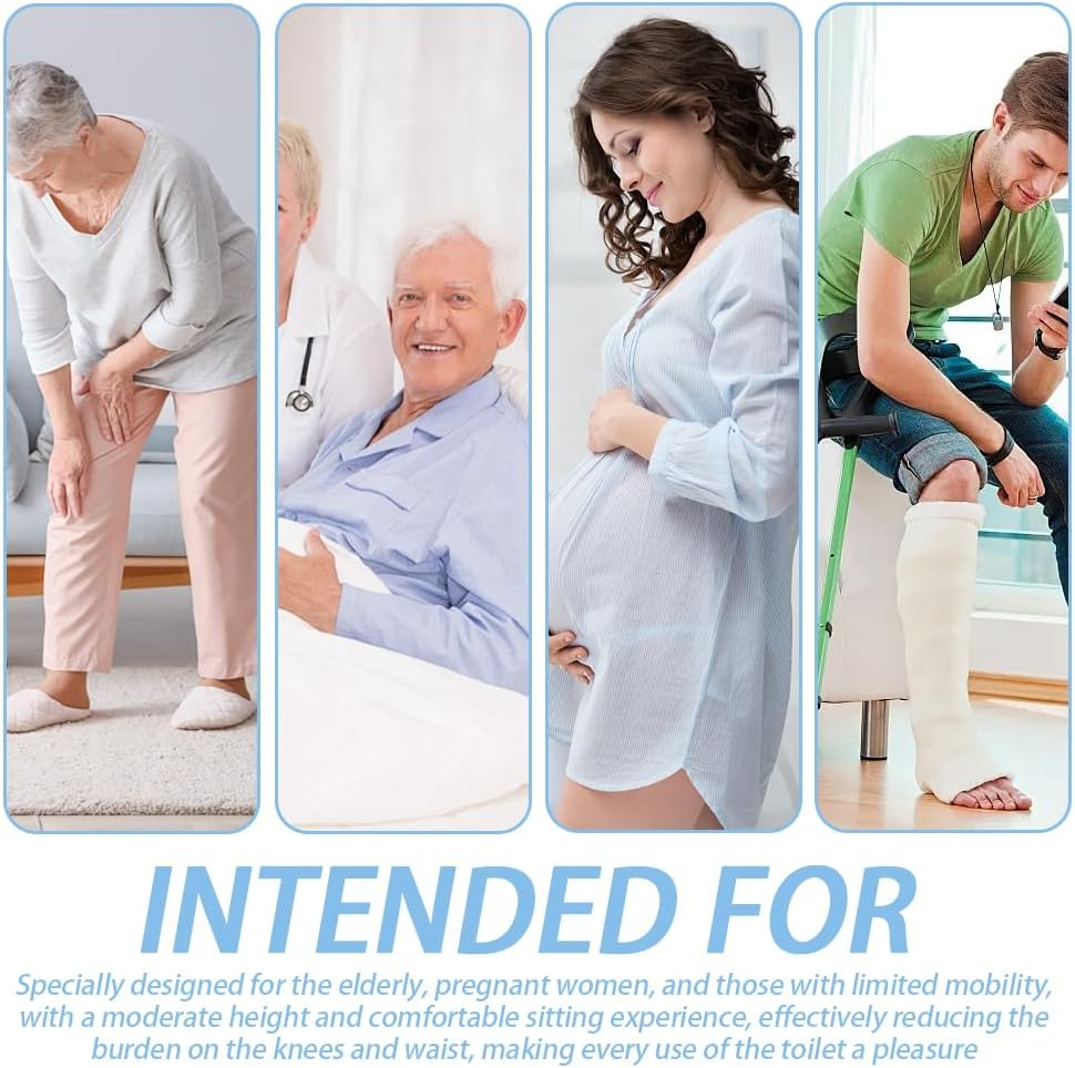 Bedside Commode,Portable Toilet,Adjustable Potty Chair,Commode Chair,Removable Bucket,For Elderly, Pregnant Women, Children, People with Reduced Mobility image number 3