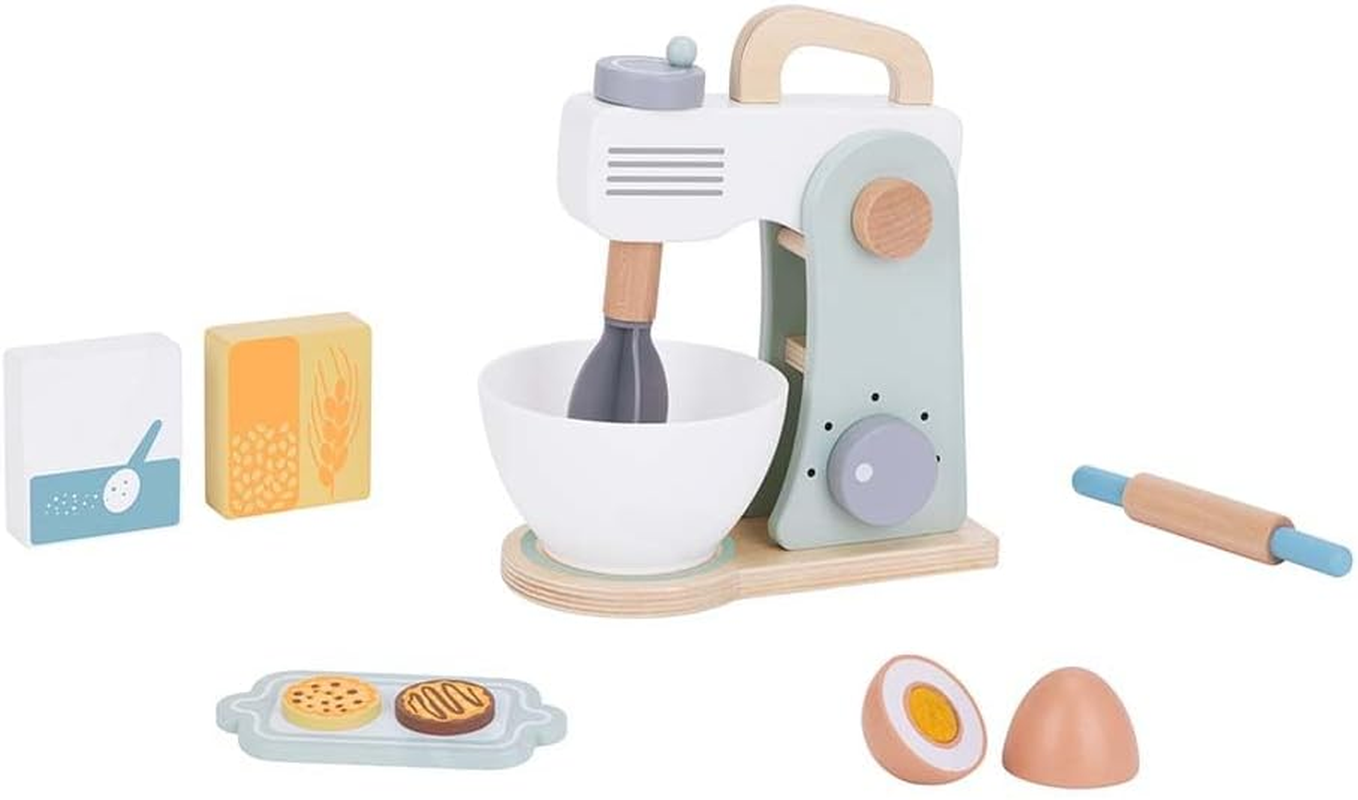 Tooky Toy TJ290 Wooden Baking Mixer Set: Quality Pretend Play Wooden Set for Ages 3+ image number 3