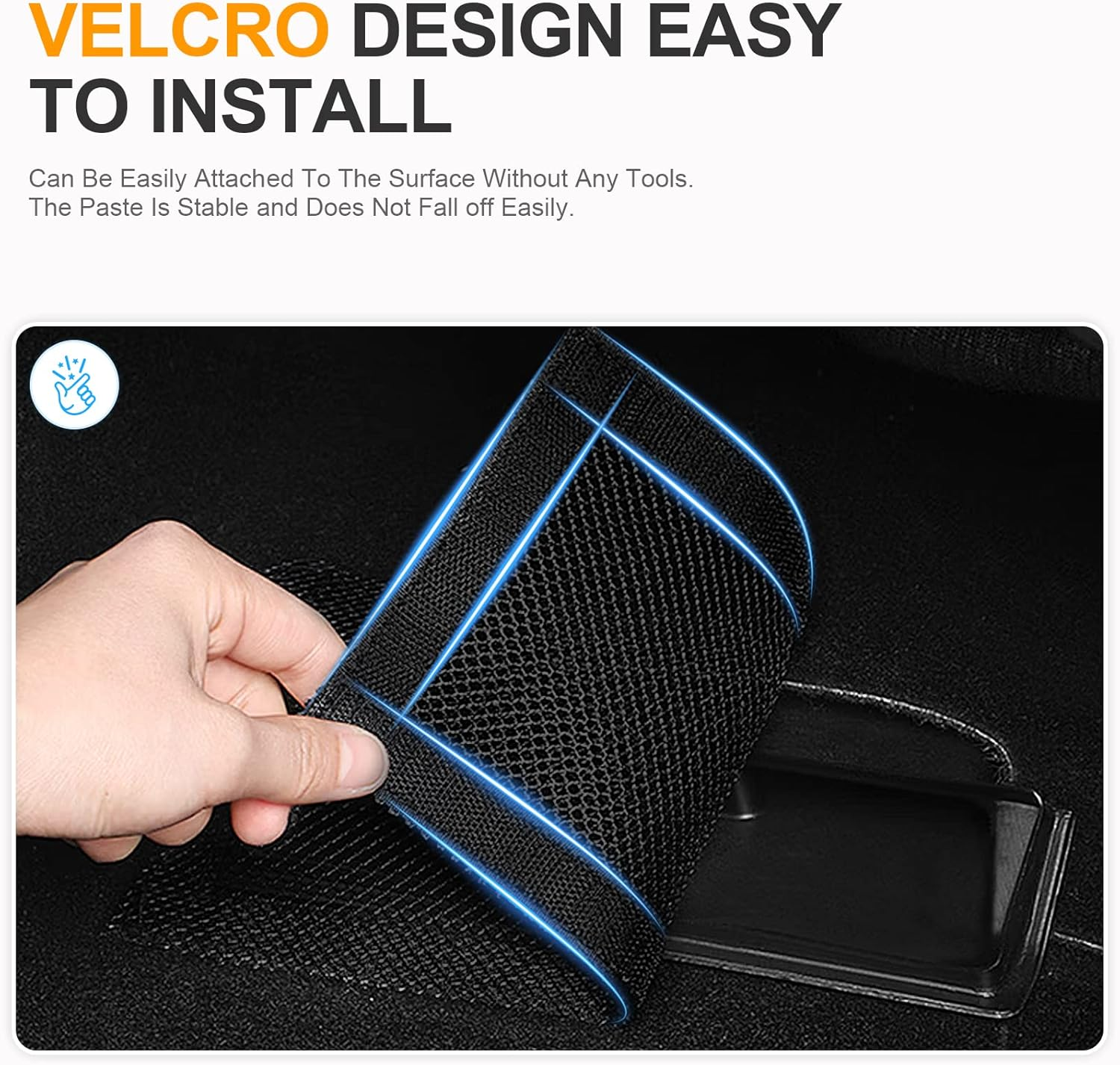 SARDVISA Backseat Air Vent Cover for Tesla Model 3 & Model Y, 2-Pack Rear Seat Air Condition Outlet Protector with Upgraded Mesh Cloth and Velcro, Car Air Vent Accessories for Tesla Model Y / 3 image number 5