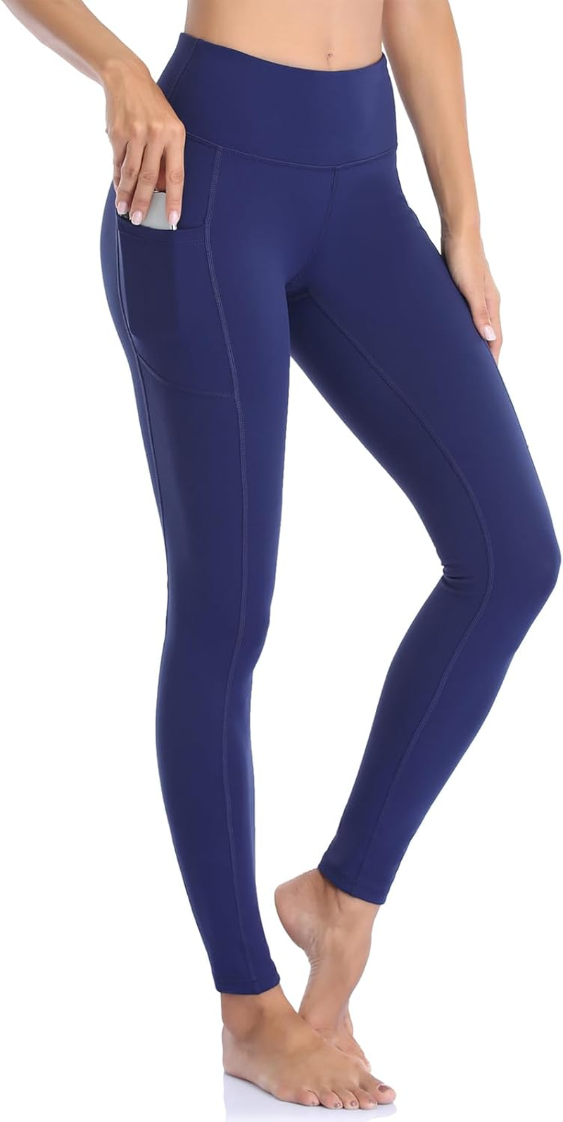 Leggings for Womens High Waist Sport Running Leggings with Pockets Tummy Control Stretchy Workout Yoga Pants DS166