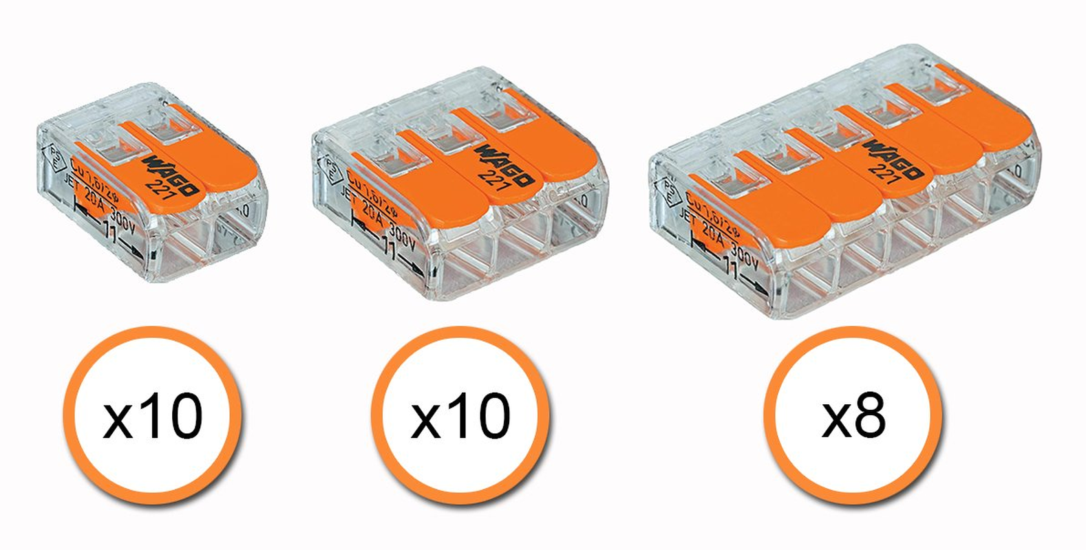 Wago 221 Lever-Nut Assortment Pocket Pack