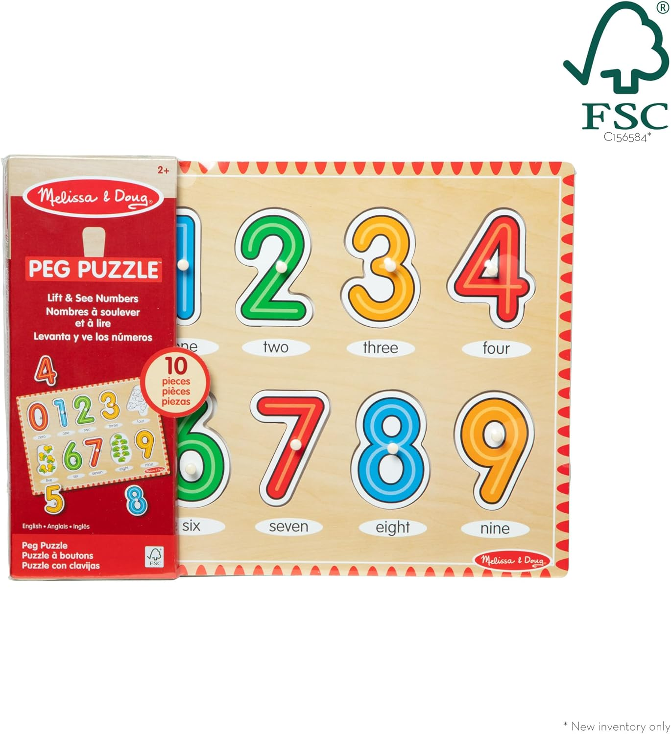 Melissa and Doug - See-Inside Numbers Peg Puzzle image number 4