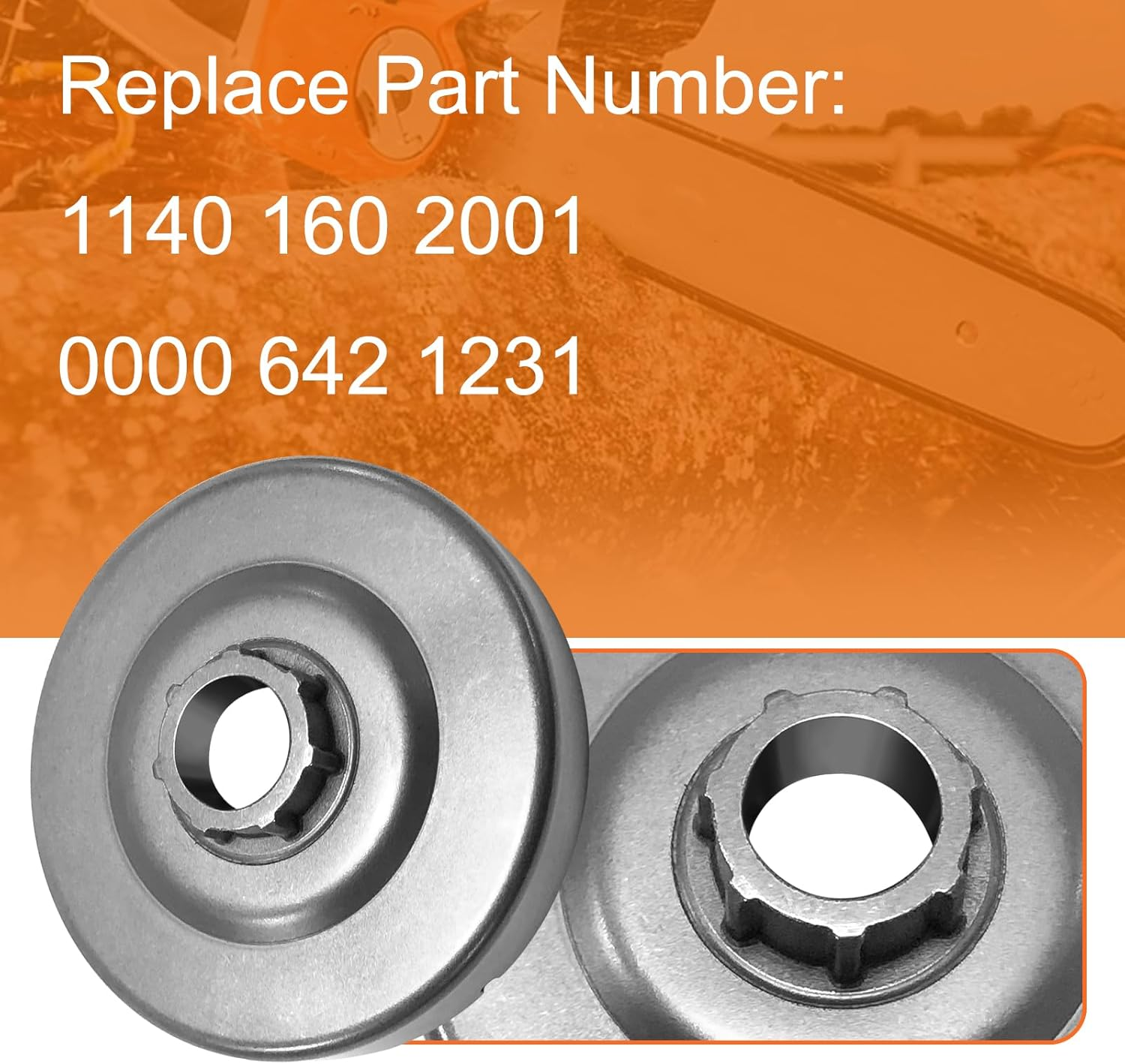 Clutch Drum 3/8" 7T Sprocket Kit for Stihl MS311 MS391 MS391C Chainsaw Rim Convert Part Replace #1140 160 2001, 0000 642 1231, 1125 640 7110, 9512 933 2260, 0000 958 1022 image number 2