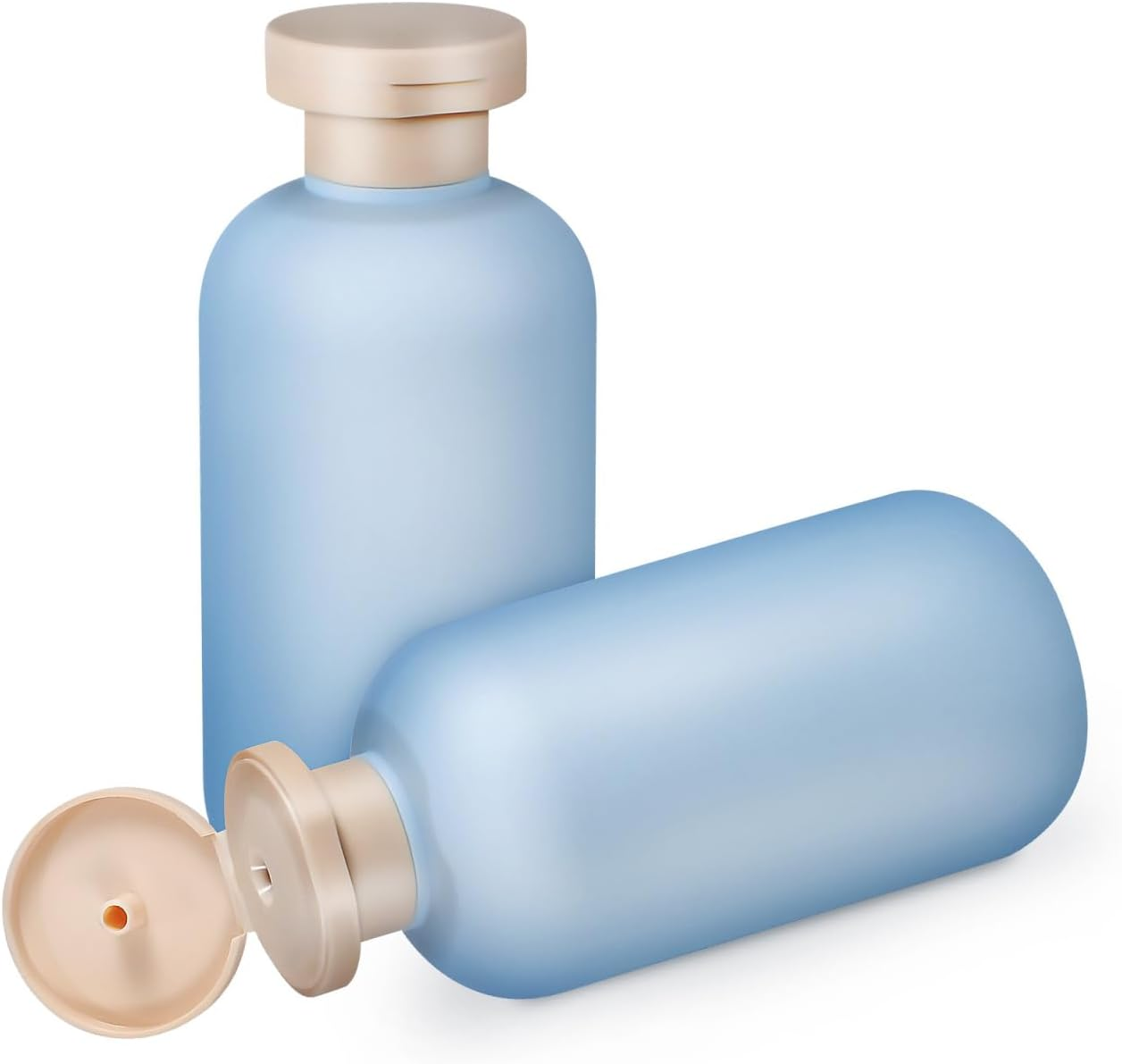 Baluue 2Pcs Refillable Shampoo Bottle, Flip Cap Squeeze Bottle for Toiletries, Leakproof, Empty Plastic Bottles for Conditioner, Lotions and Creams, 200Ml image number 5