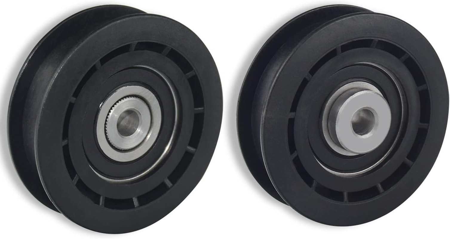 2 Pack 120-7082 Idler Pulley Compatible with Toro 30" Time Master & Turf-Masters for Exmark Commercial 30 Walk-Behind- 2-1/4 Inch Flat Dia Flat Idler Pulley image number 4