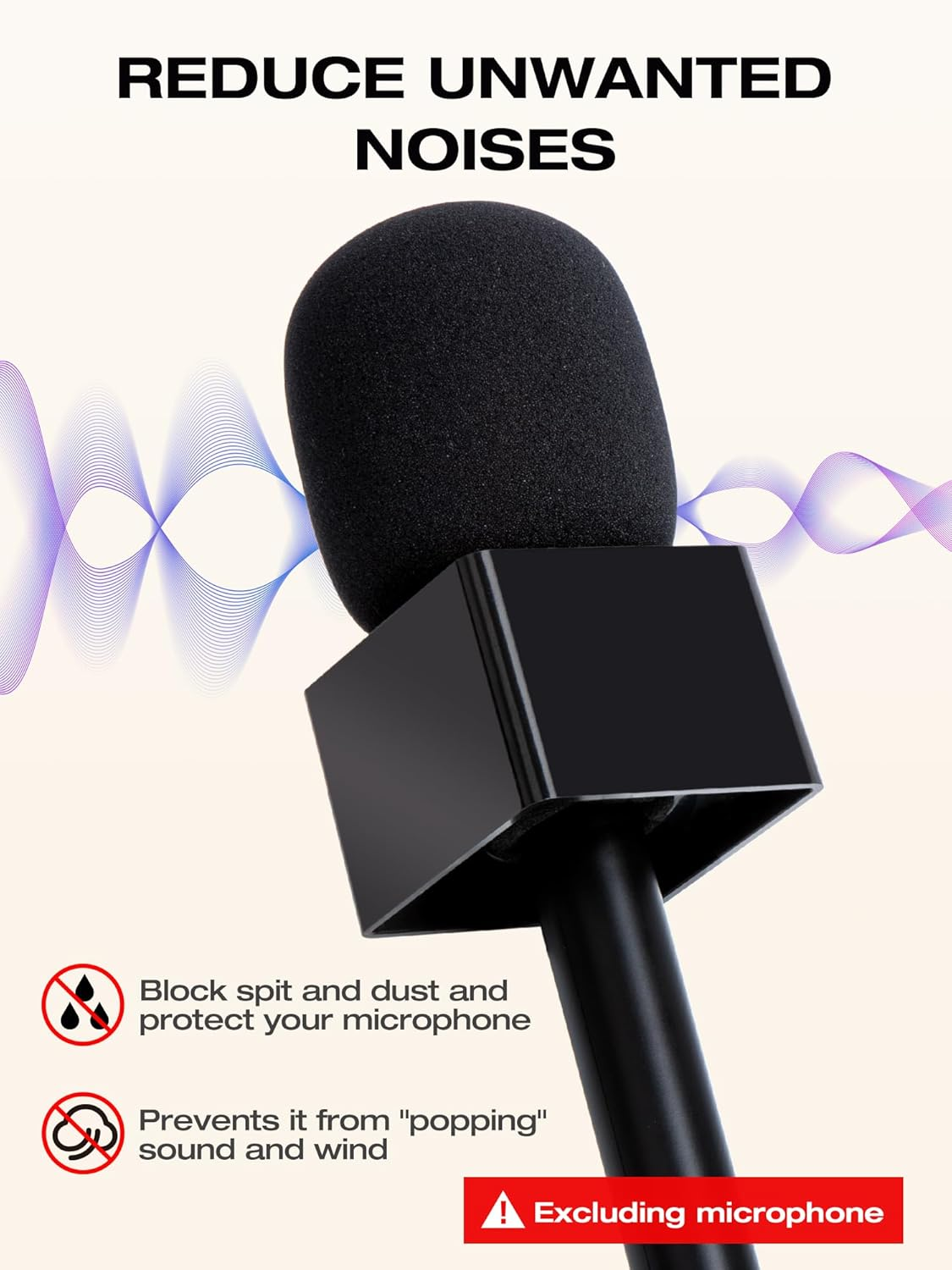 SUNMON Mic Handle for Rode Wireless GO I/Ii/Pro DJI Mic 1/2,Rode Interview Microphone Adapter Handheld with Interview Cube Box image number 3