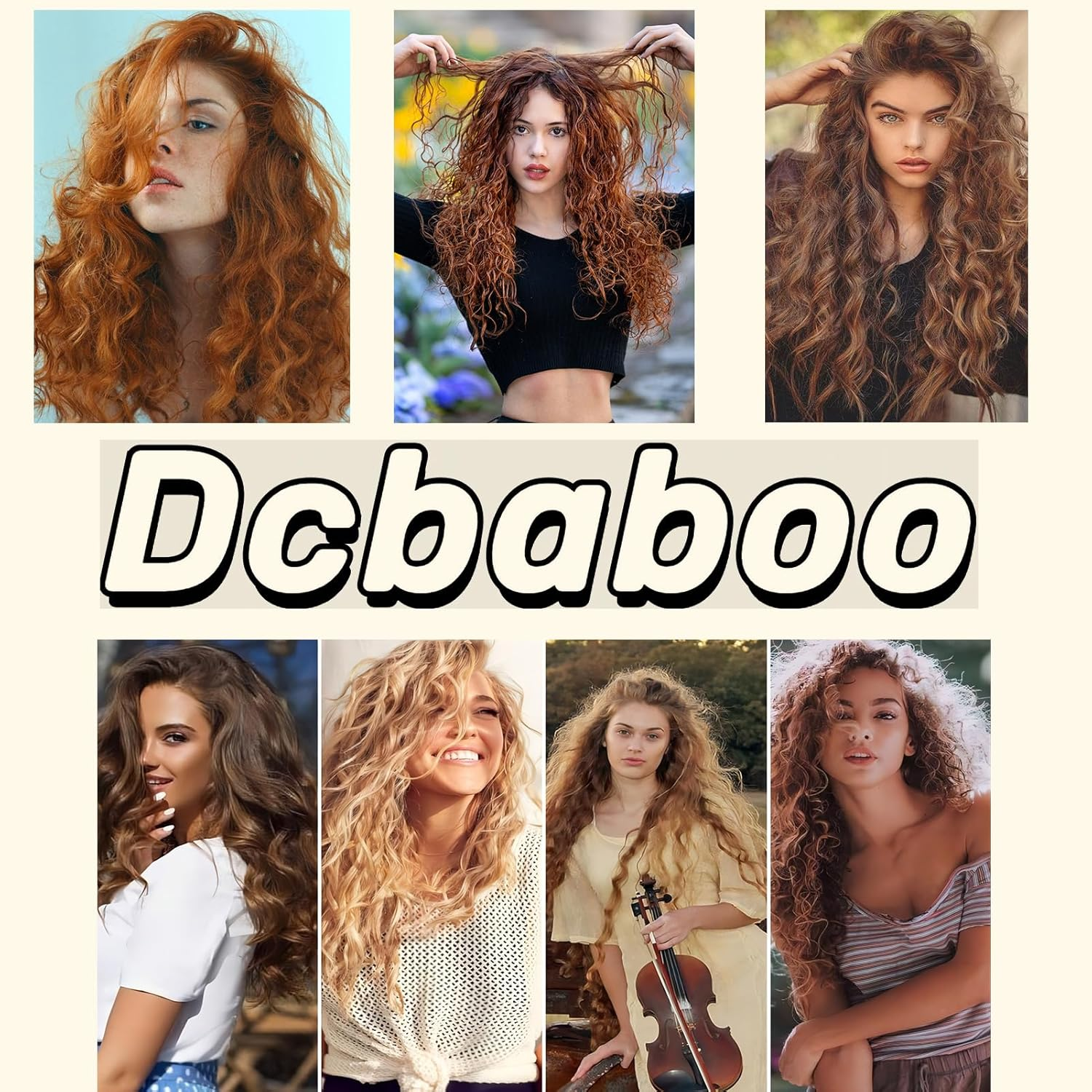 Dcbaboo Hair Extensions Clip in 6PCS 20Inch Curly Wavy Clip in Hair Extension Long Wave Synthetic Fiber Fake Hair Pieces for Women Clip in Extensions Full Head Natural Hairpiece, Light Brown/Blonde