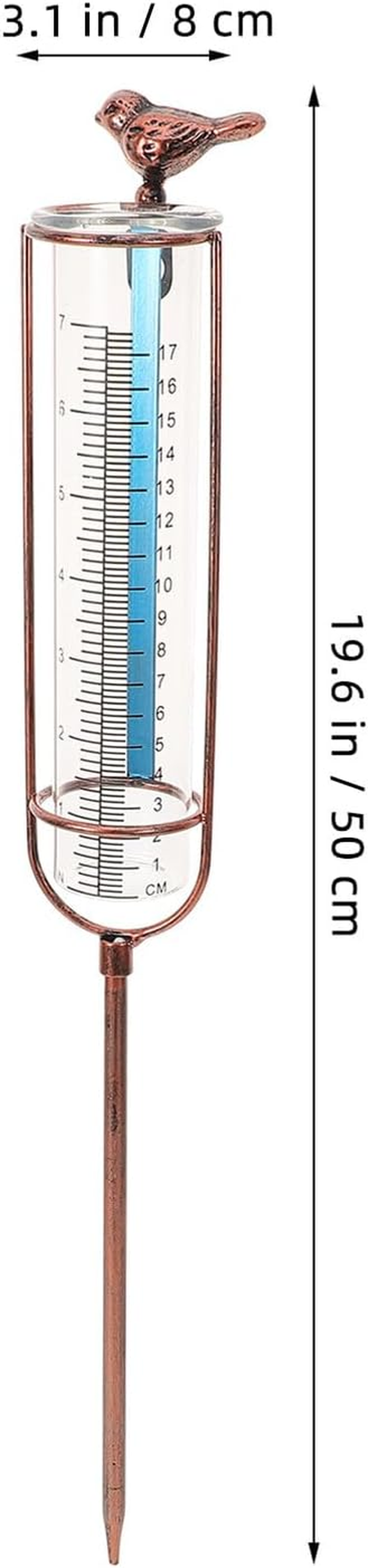 Ibasenice Replacement Rain Gauge Glass Tube with Graduated Test Tube Design for Outdoor Garden Lawn Farm Iron and Glass Construction Stable Measurement Tool for Accurate Rainfall Monitoring image number 3