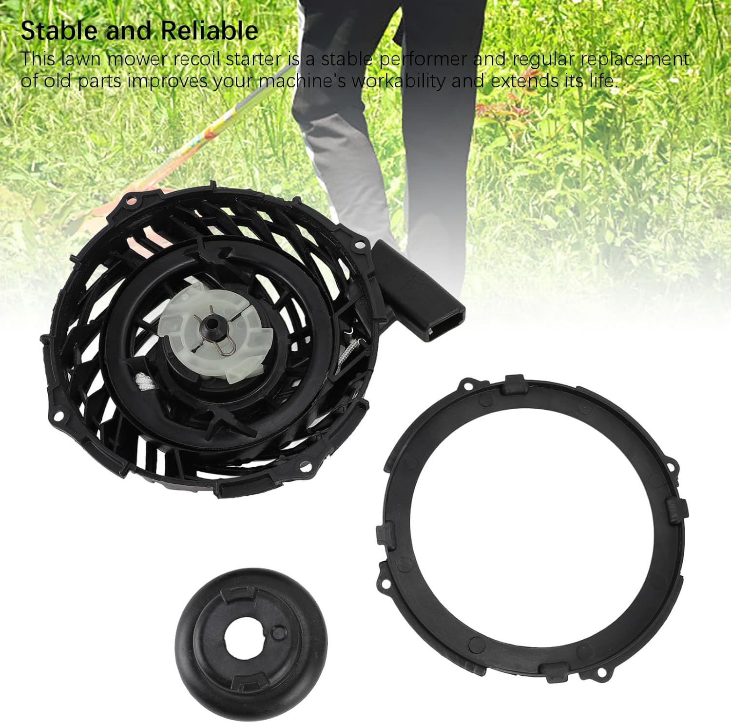 Omabeta 1PCS Lawn Mower Recoil Starter, Compatible with 593959 300E 450E 500E 550E Series for Lawn Mower Maintenance, Pull Start Replacement image number 6