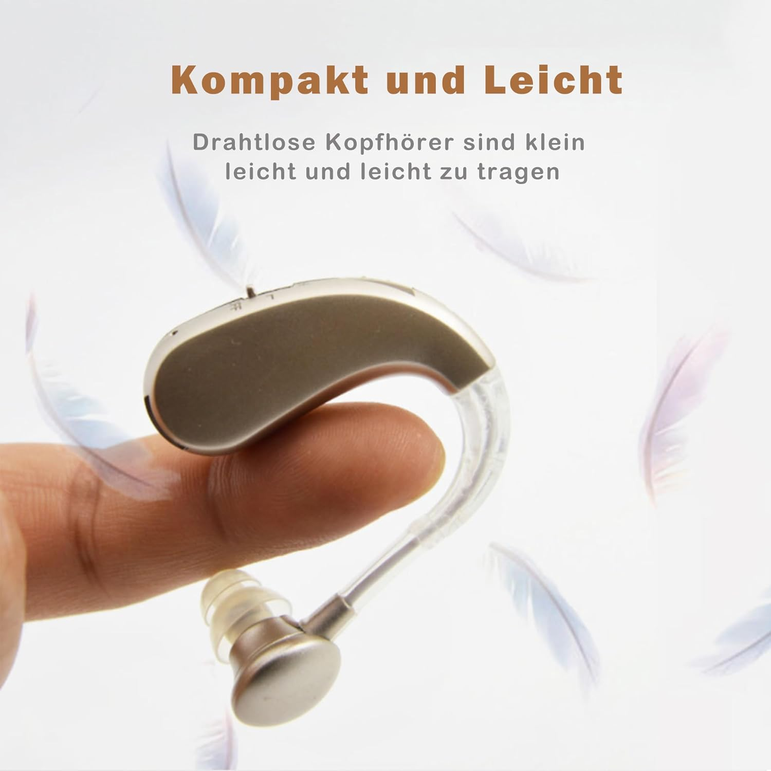 Keautfair Wireless Headphones Portable Headphones Rechargeable Elderly People (Blue) image number 2