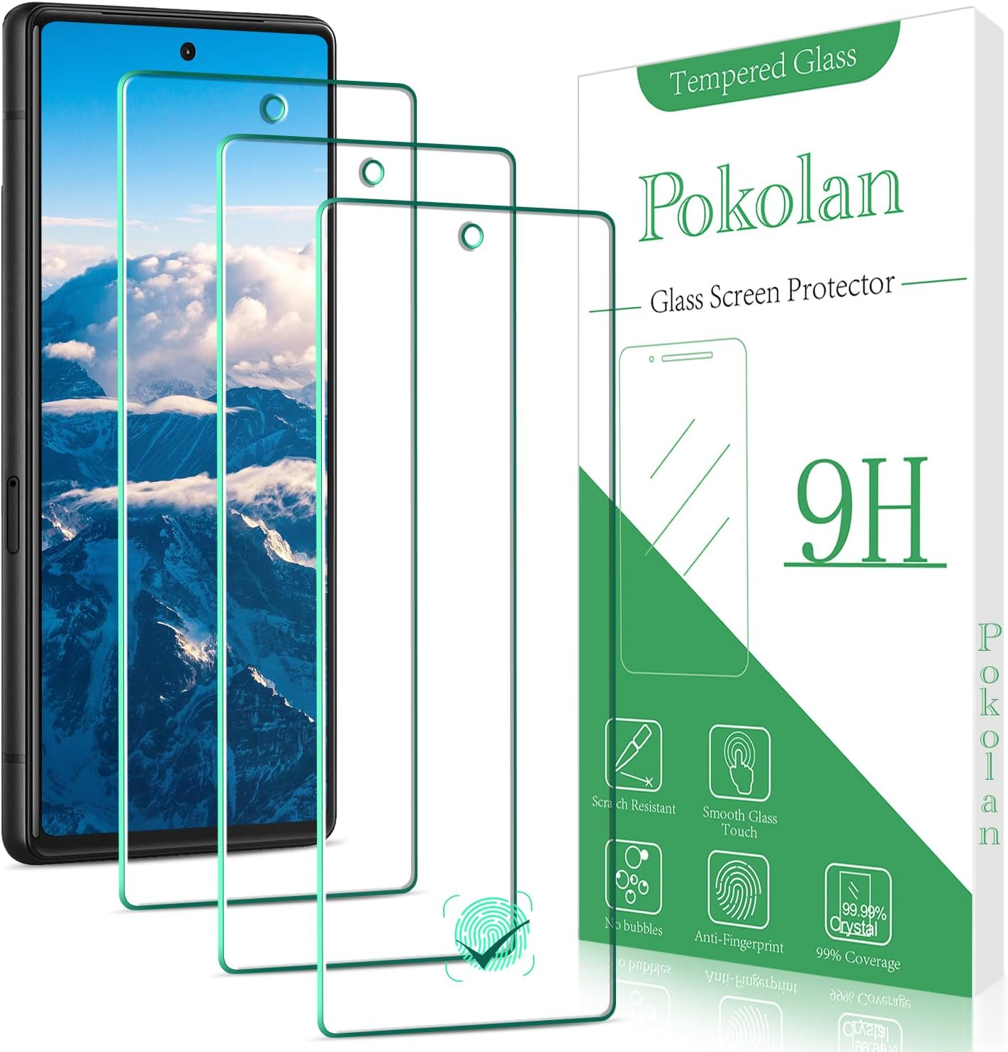 Pokolan 3 Pack Screen Protector for Google Pixel 7 Tempered Glass, 9H Hardness, Case Friendly, anti Scratch, Bubble Free, Easy to Install image number 5