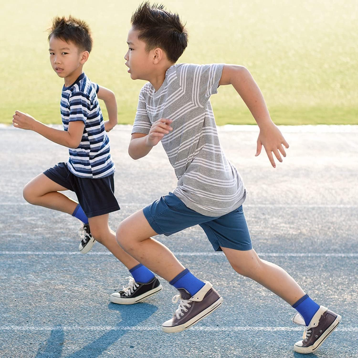 Kids Ankle Compression Socks Elastic Ankle Compression Sleeve Sports Ankle Support Brace for 5-12 Years Boys and Girls,2 Pairs Kids Ankle Brace image number 4