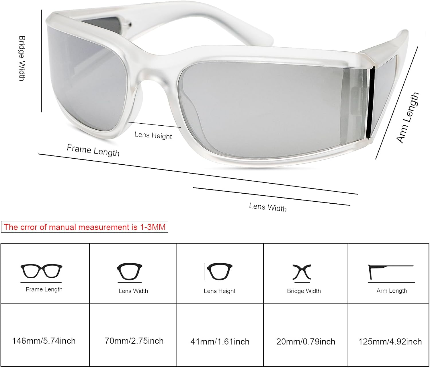 Wrap around Sunglasses Polarized Lens Wear over  Glasses Fit over Regular Glasses UV400 Protection Oversized Shield Safety Driving Eyeglasses anti Glare Eyewear Shades for Men Women image number 6