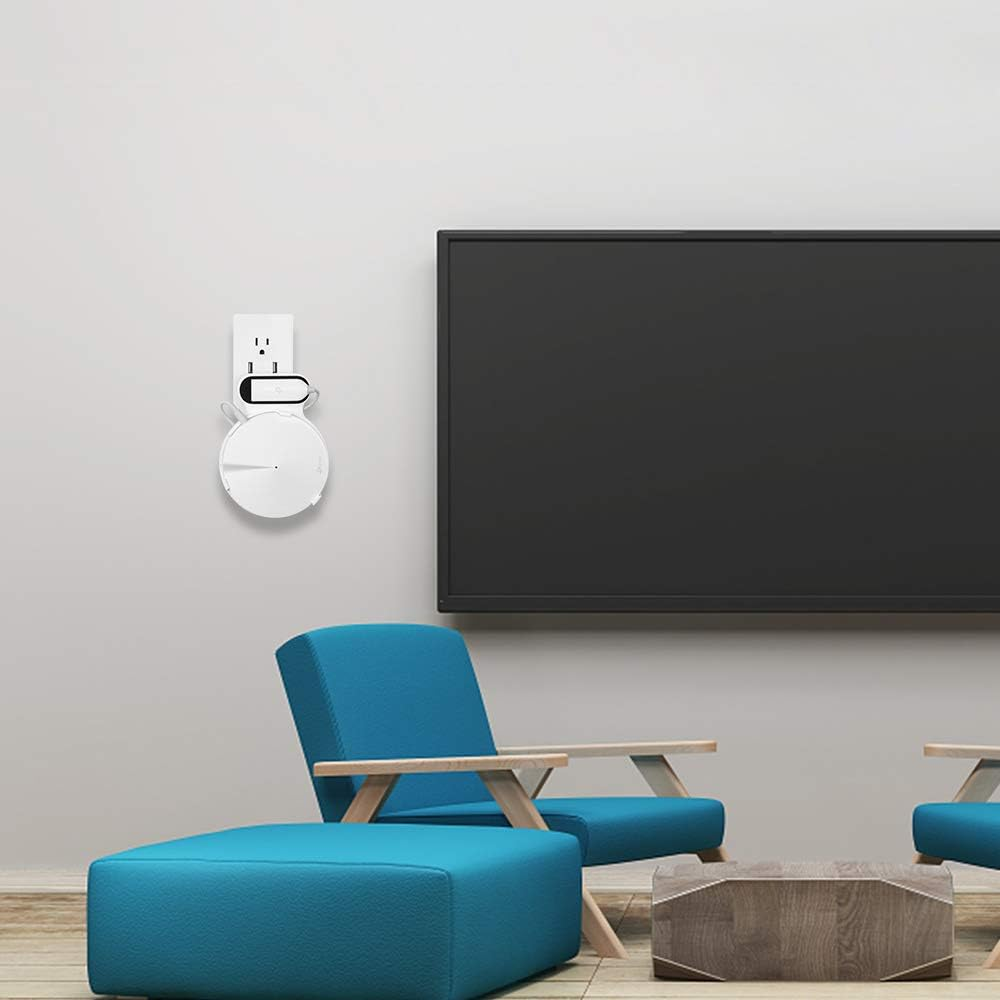 Outlet Wall Mount Stand for Tp Link Deco M5 Mesh Wifi, Sturdy Bracket Holder, No Tool, Messy Wires or Damage, Easy Mover Desktop Manager (2Pack)