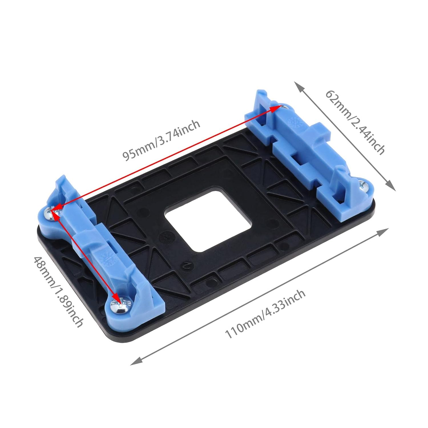 Emsea CPU Backplate Radiator Fan Bottom Shelf Bracket ABS Compatible with AM2/AM3/FM1/FM2/940/938/905/A55/A75/A85/A88 Motherboard image number 2