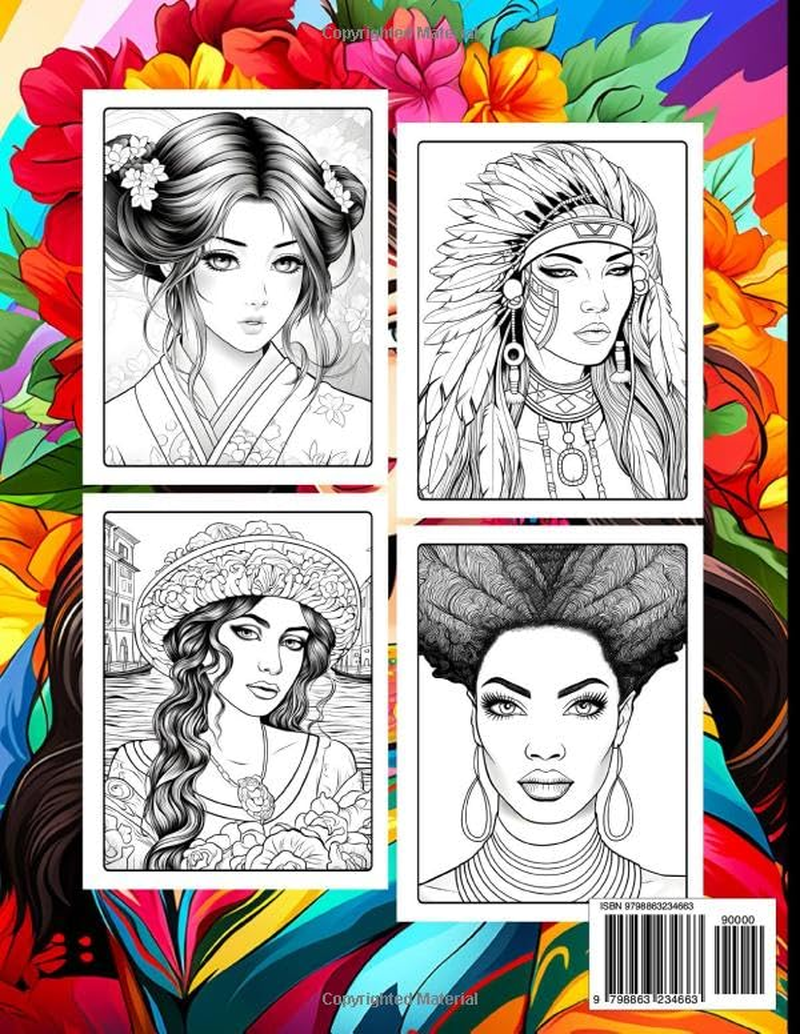 50 Women&acute;S Portraits: a Coloring Book for Creative Minds. 50 Frauenportr&auml;ts: Ein Malbuch F&uuml;r Kreative K&ouml;pfe. image number 1