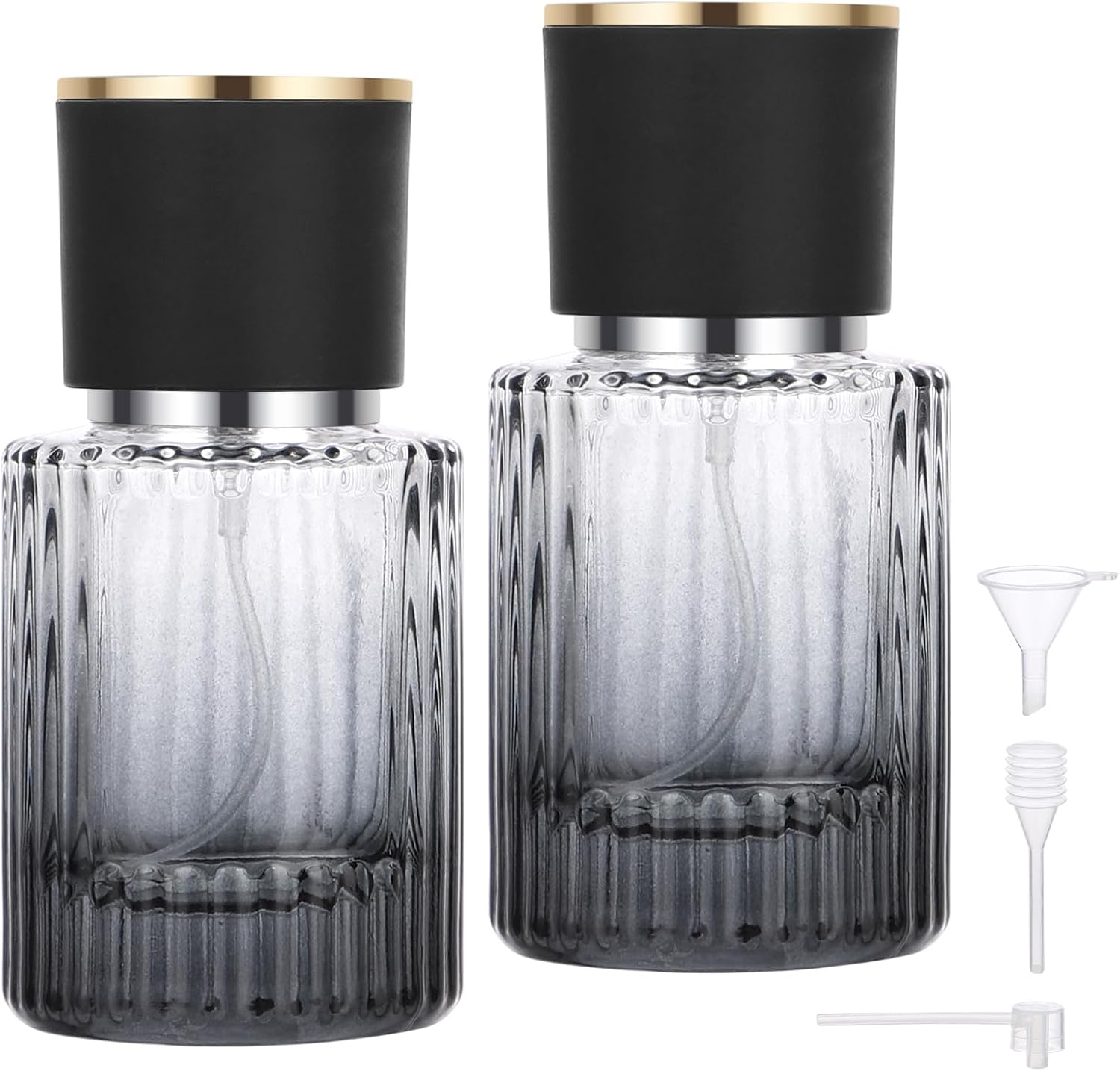 Segbeauty Travel Perfume Refillable Bottle, 2 Pcs Perfume Atomiser 30 Ml, Glass Perfume Spray Bottle, Perfume Empty Bottles, Portable Perfume Sprayer for Handbag (Gradient Black) image number 6