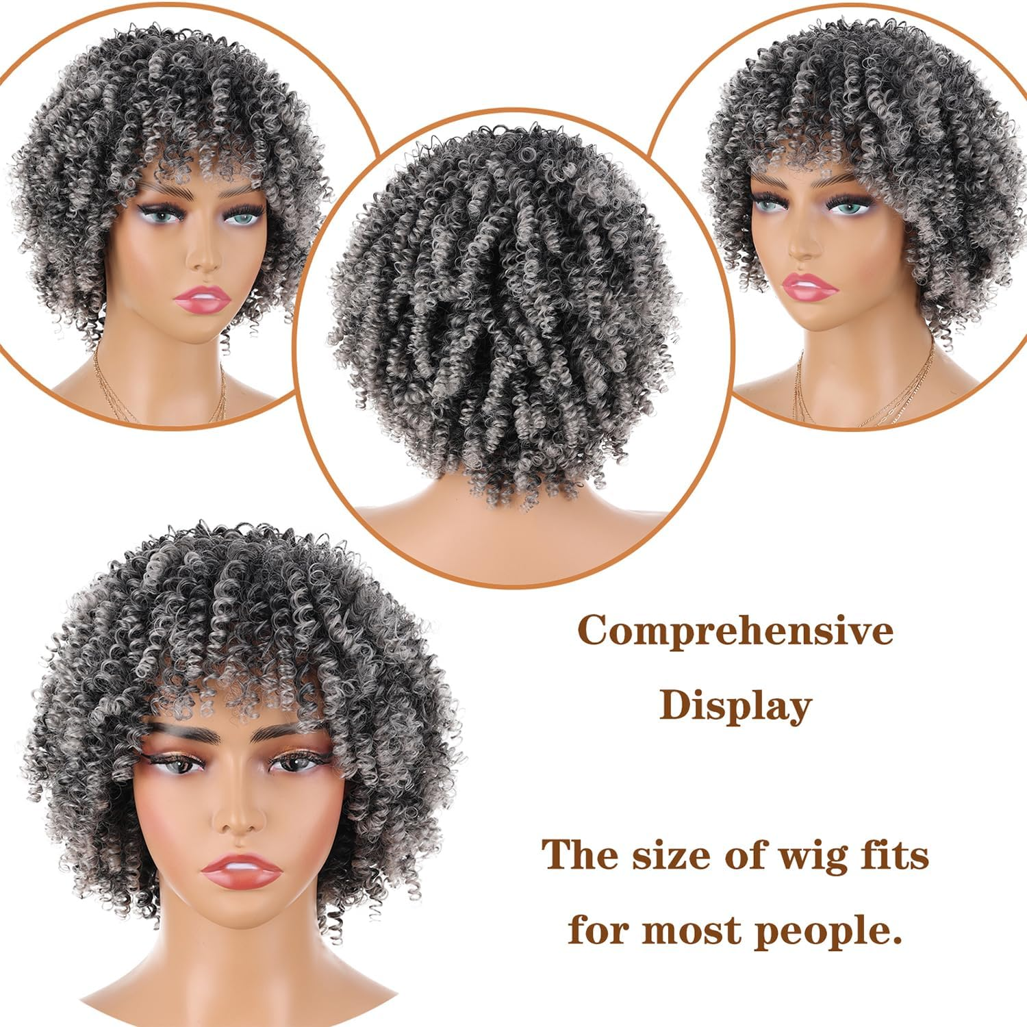 Wigs006Mao (Grey) image number 4