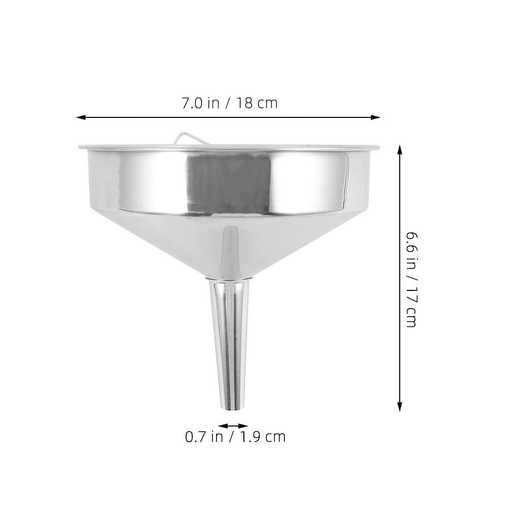 Gatuida Super Large Stainless Steel Large Funnel for Cooking Oil and Transmission Liquid and Powder Food Grade Metal Kitchen Funnels