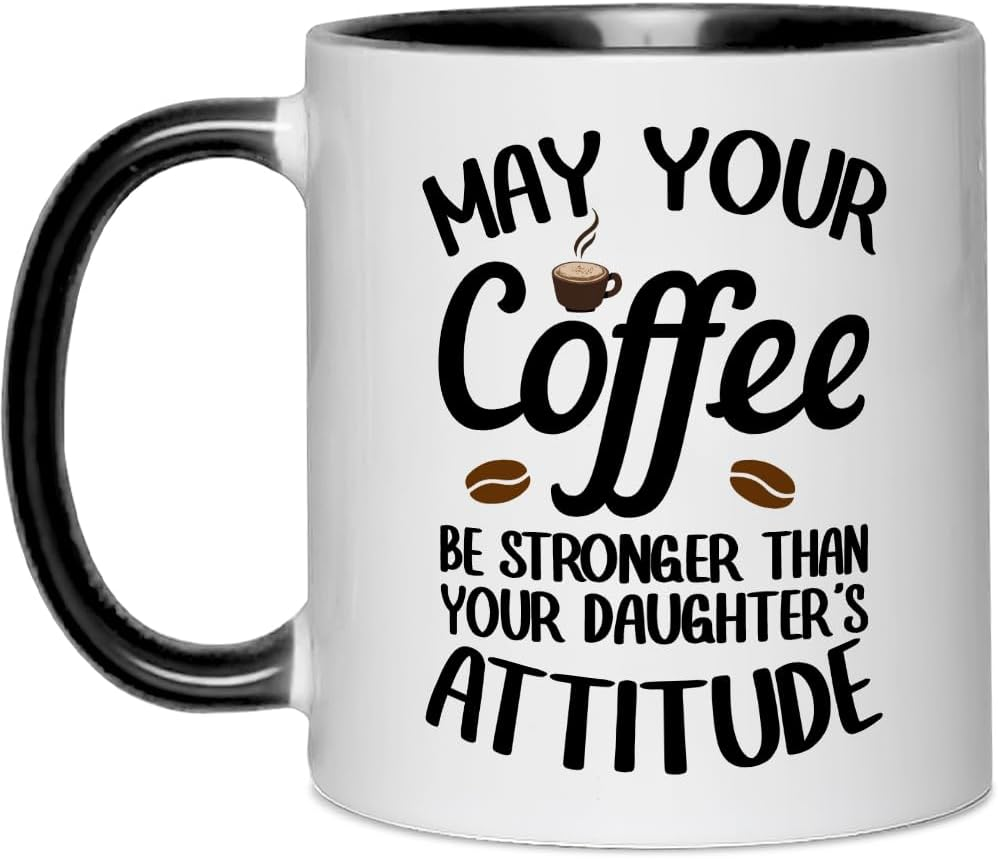 Funny Gifts for Mom Dad from Daughter,Humorous Coffee Mug Gifts from Daughter, Hilarious Birthday Mother&rsquo;S Father&rsquo;S Day Thanksgiving Christmas Mug for Mom Dad 11OZ Tea Cup image number 5