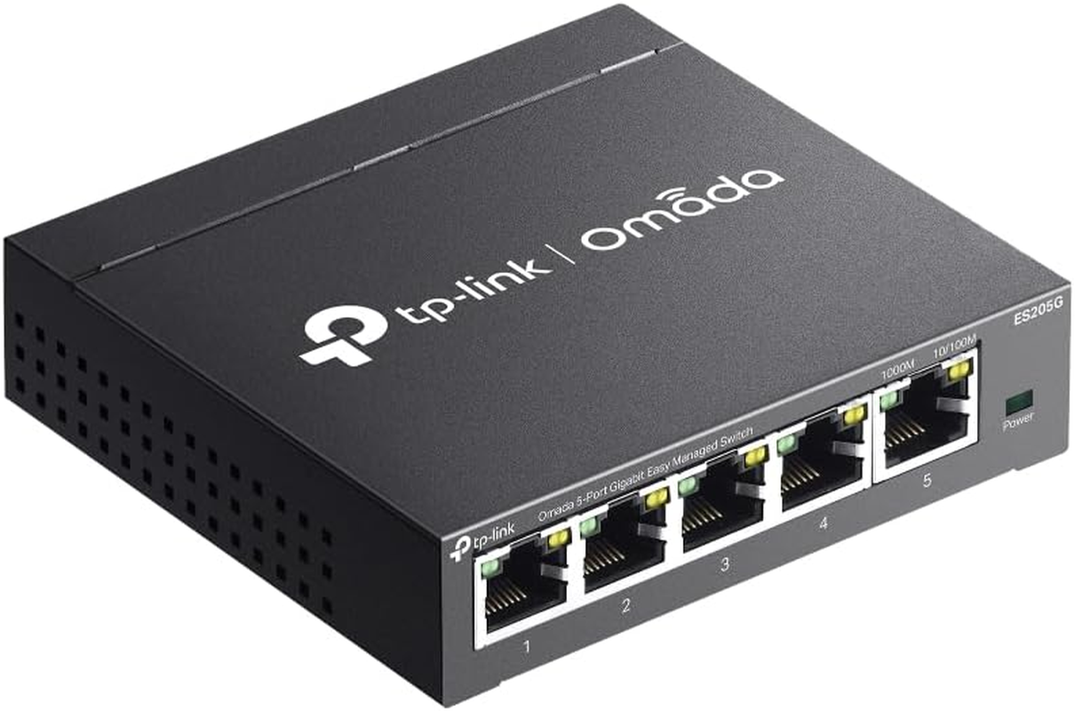 Tp-Link Omada 5-Port Gigabit Easy Managed Switch, 5 X Gigabit Ports, Compact Metal Case, Auto Recovery, Port Isolation, SDN, VLAN, IGMP Snooping, Centralised Cloud Management, Plug & Play(Es205G)