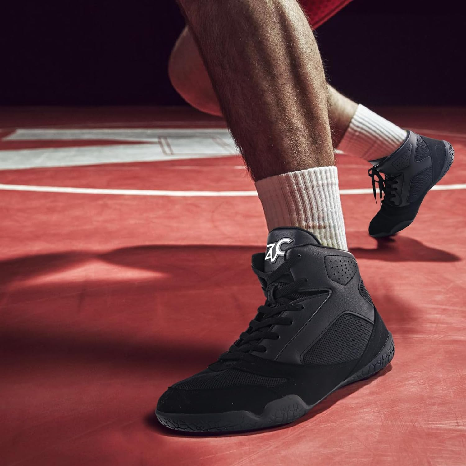 ZVC Wrestling Shoes Men Boxing Shoes for Fighting Shoes Powerlifting Bodybuilding Boots Footwear